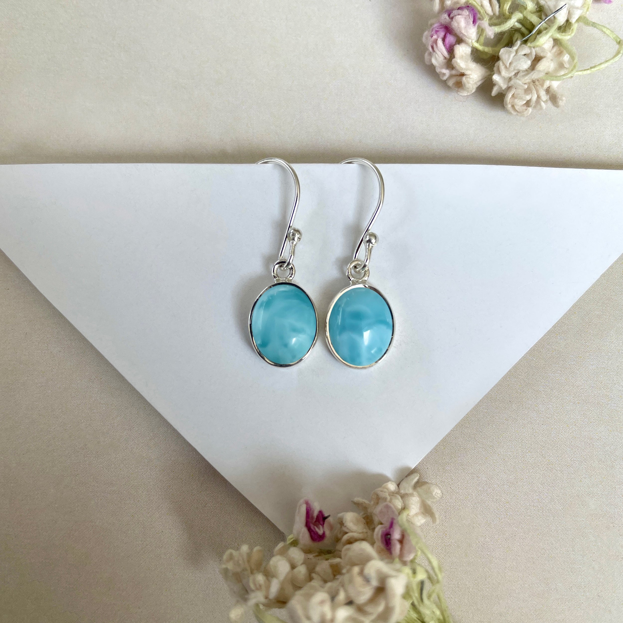 Larimar Earring-(LAR-E-1577.)