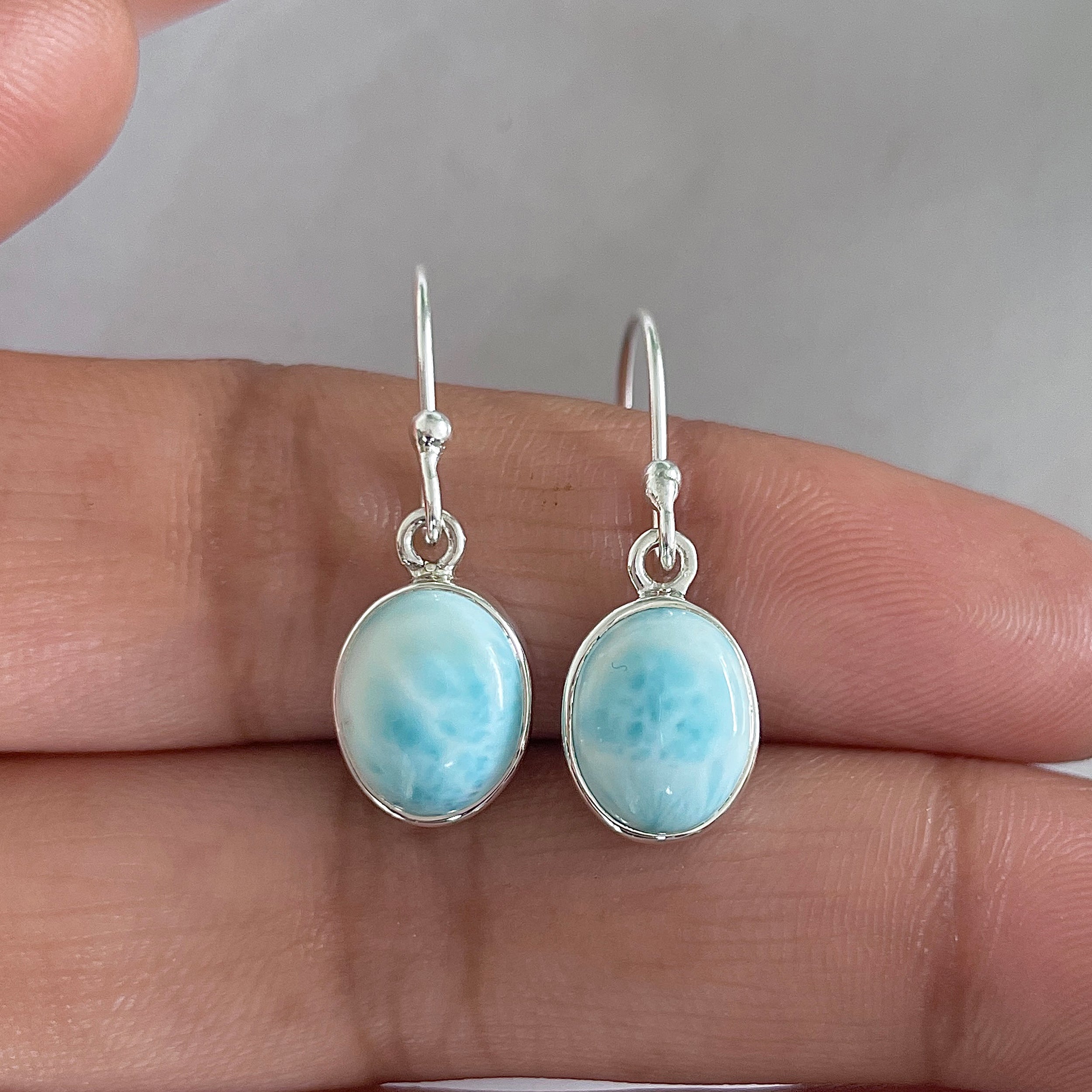 Larimar Earring-(LAR-E-1578.)