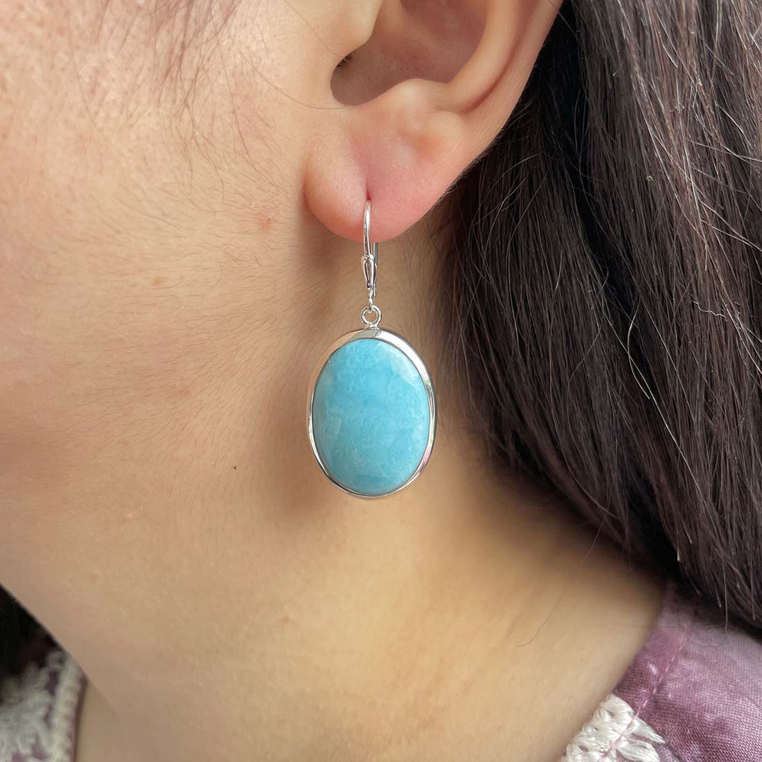 Larimar Earring-(LAR-E-158.)