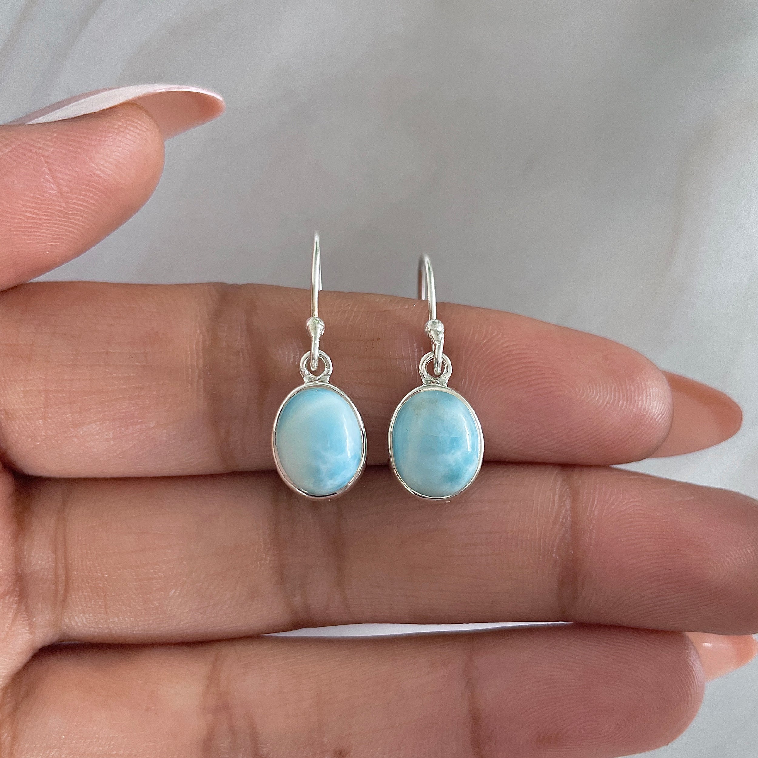 Larimar Earring-(LAR-E-1580.)