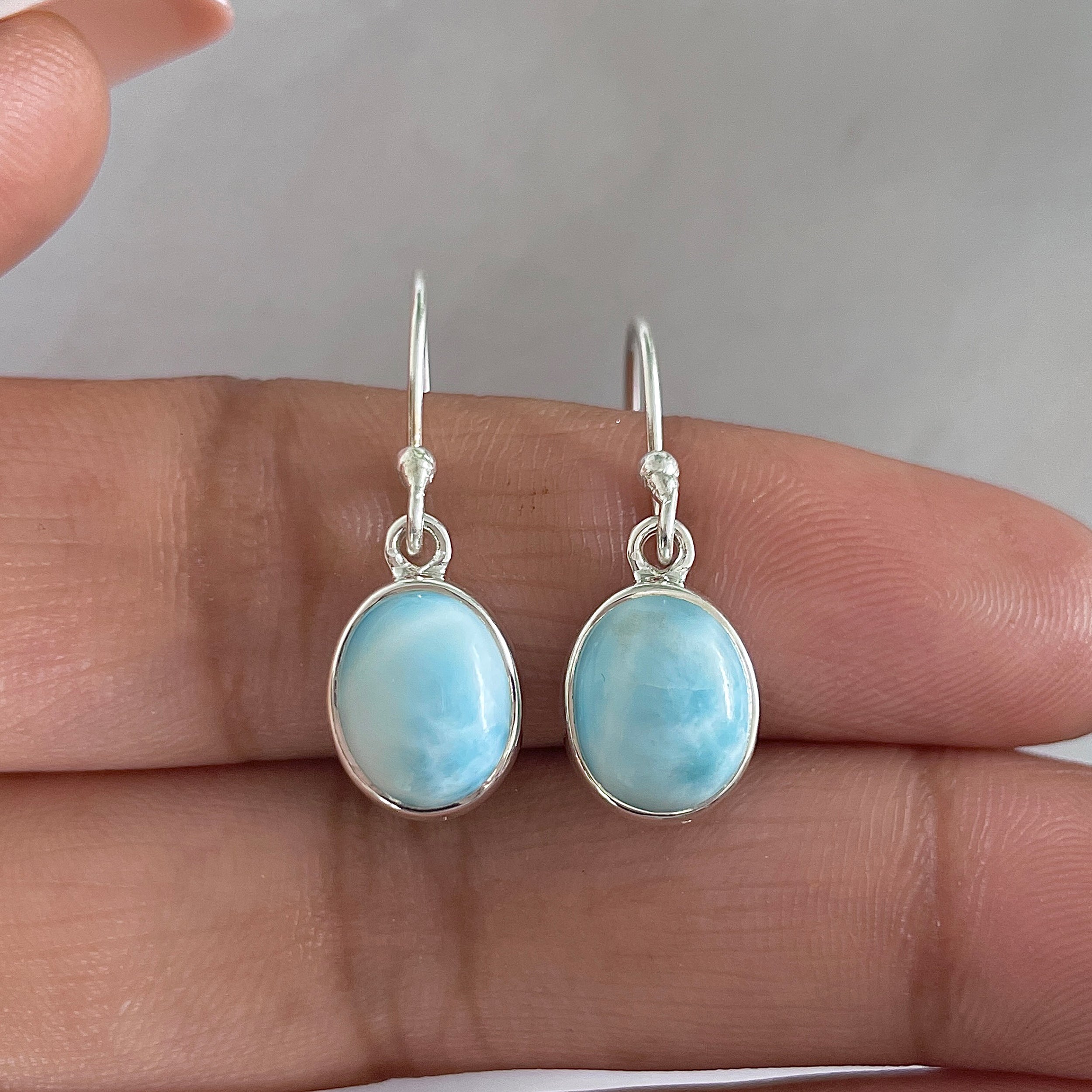 Larimar Earring-(LAR-E-1580.)