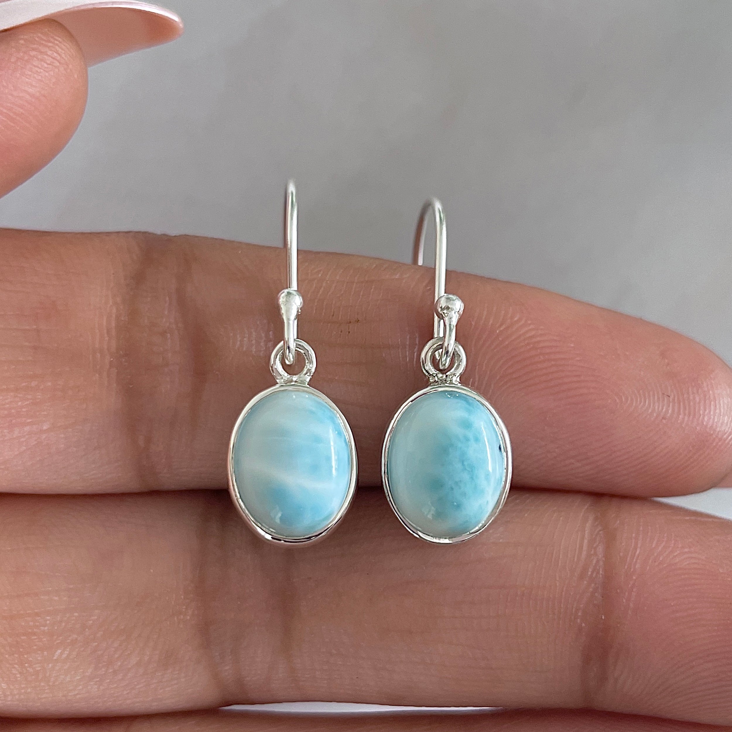 Larimar Earring-(LAR-E-1581.)