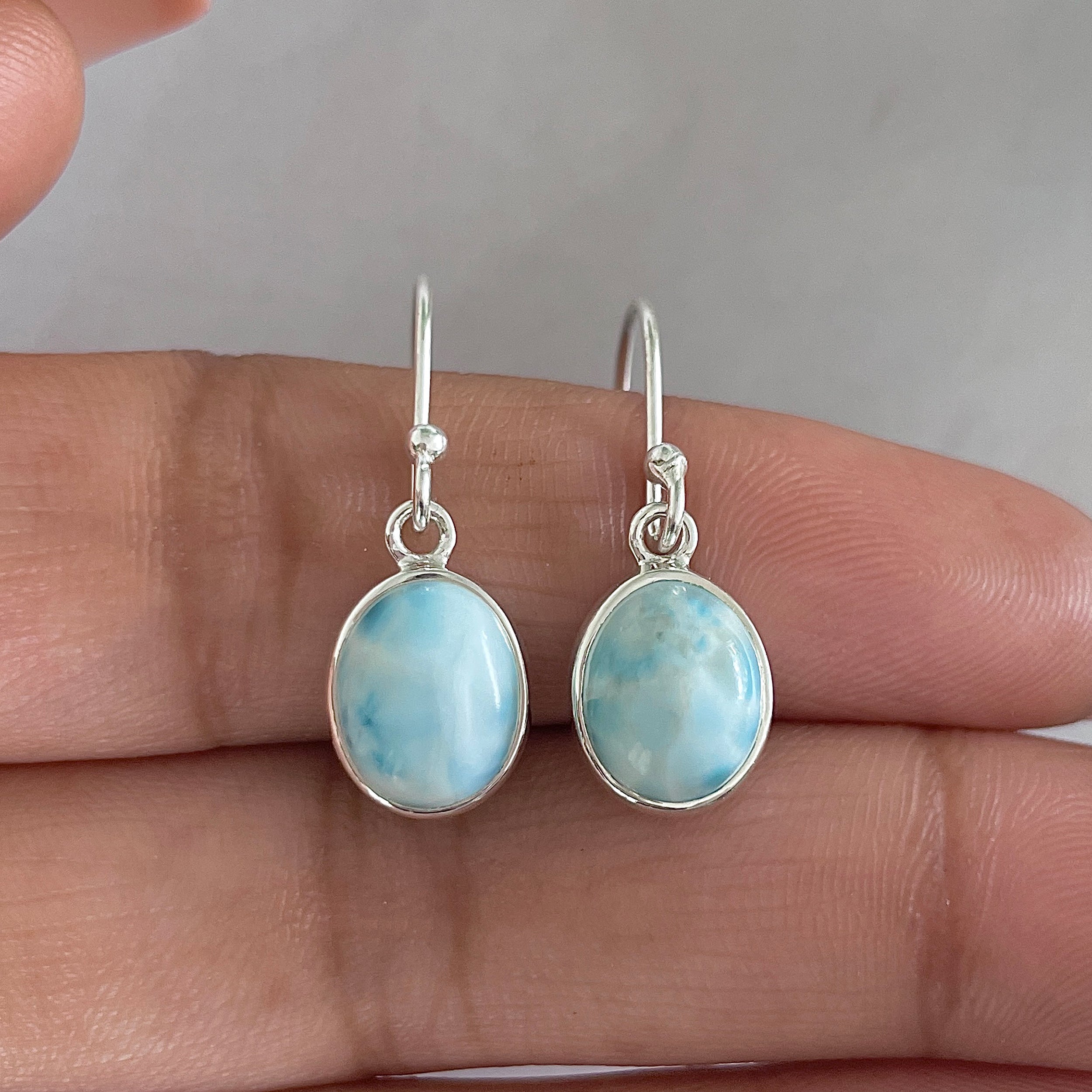 Larimar Earring-(LAR-E-1583.)