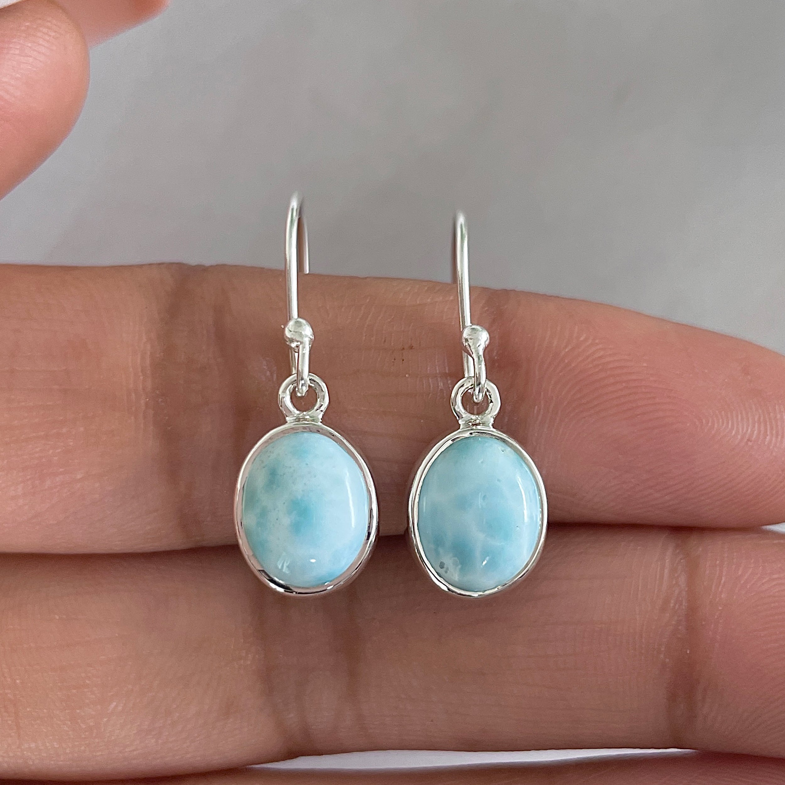 Larimar Earring-(LAR-E-1584.)
