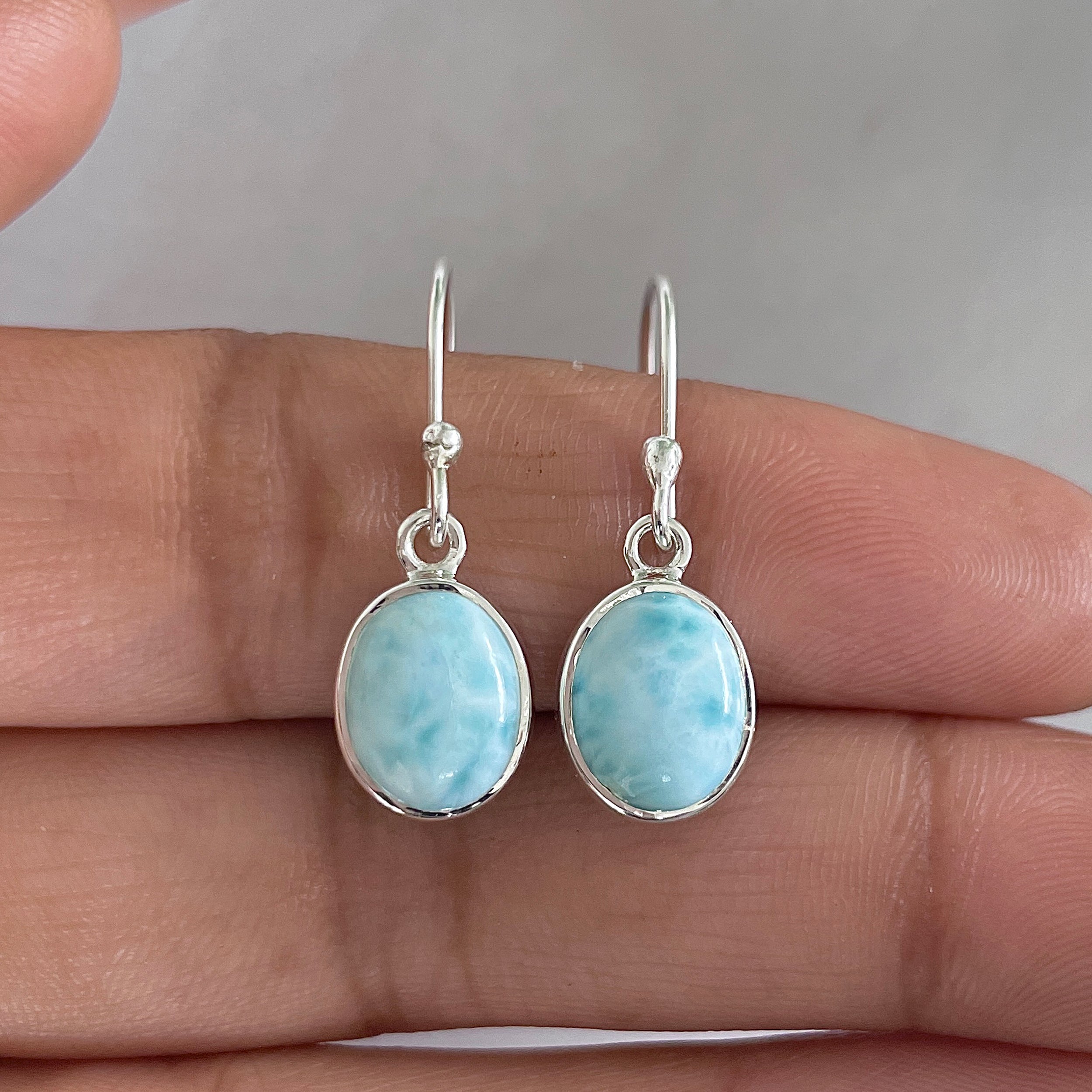 Larimar Earring-(LAR-E-1585.)