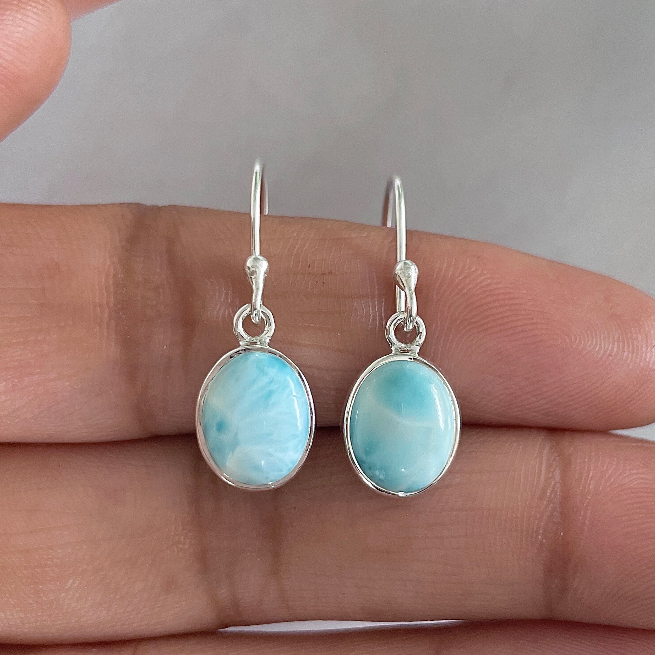 Larimar Earring-(LAR-E-1586.)