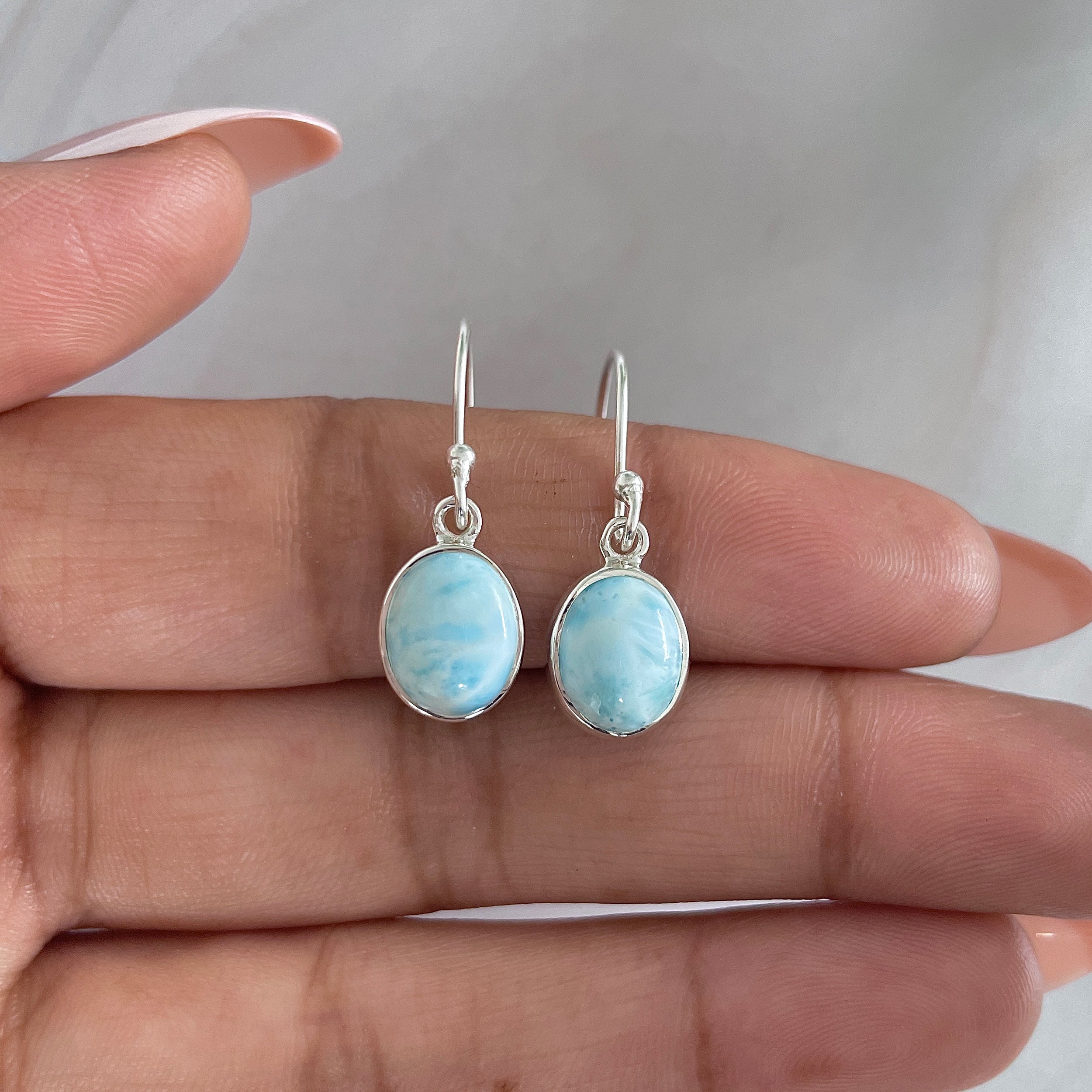 Larimar Earring-(LAR-E-1587.)