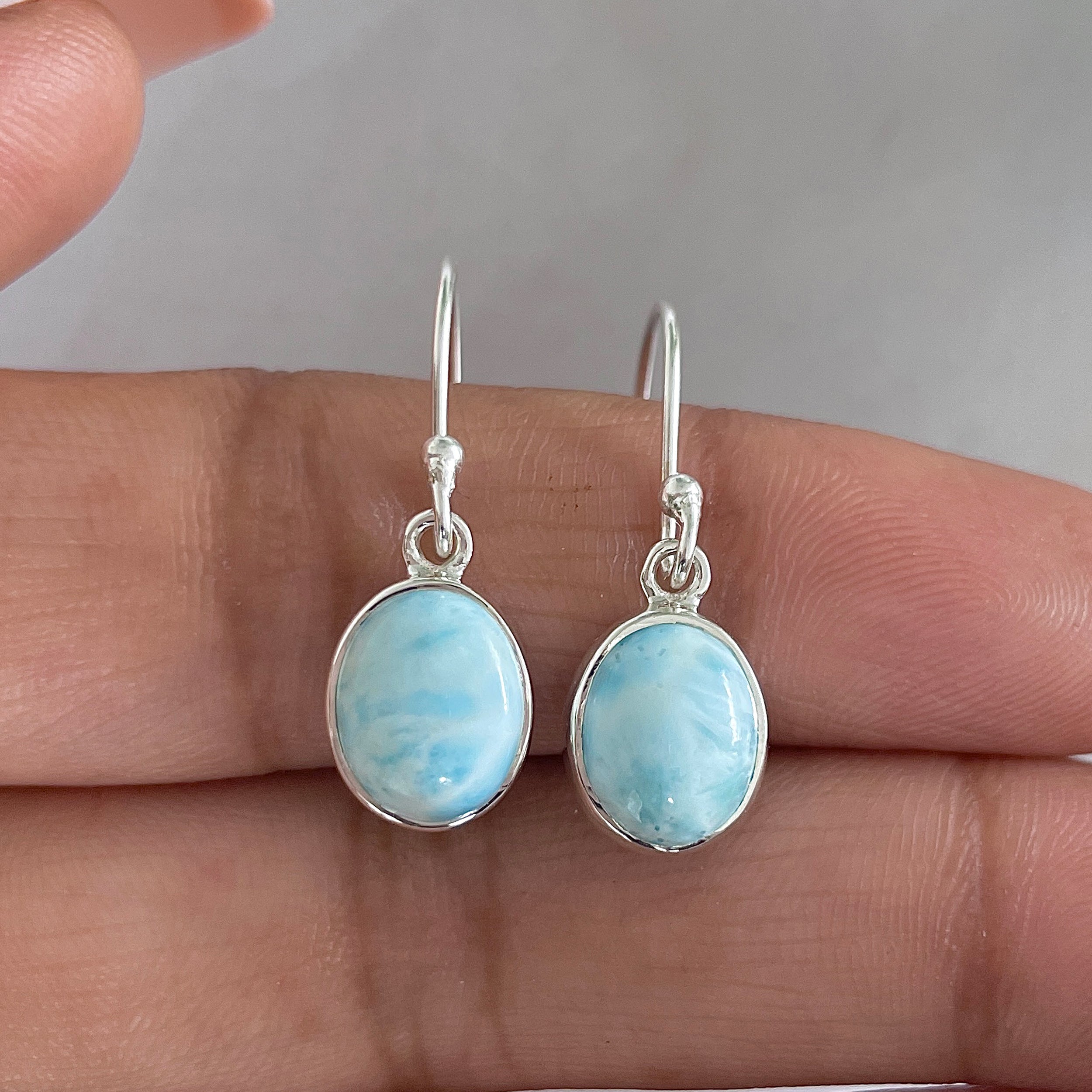 Larimar Earring-(LAR-E-1587.)