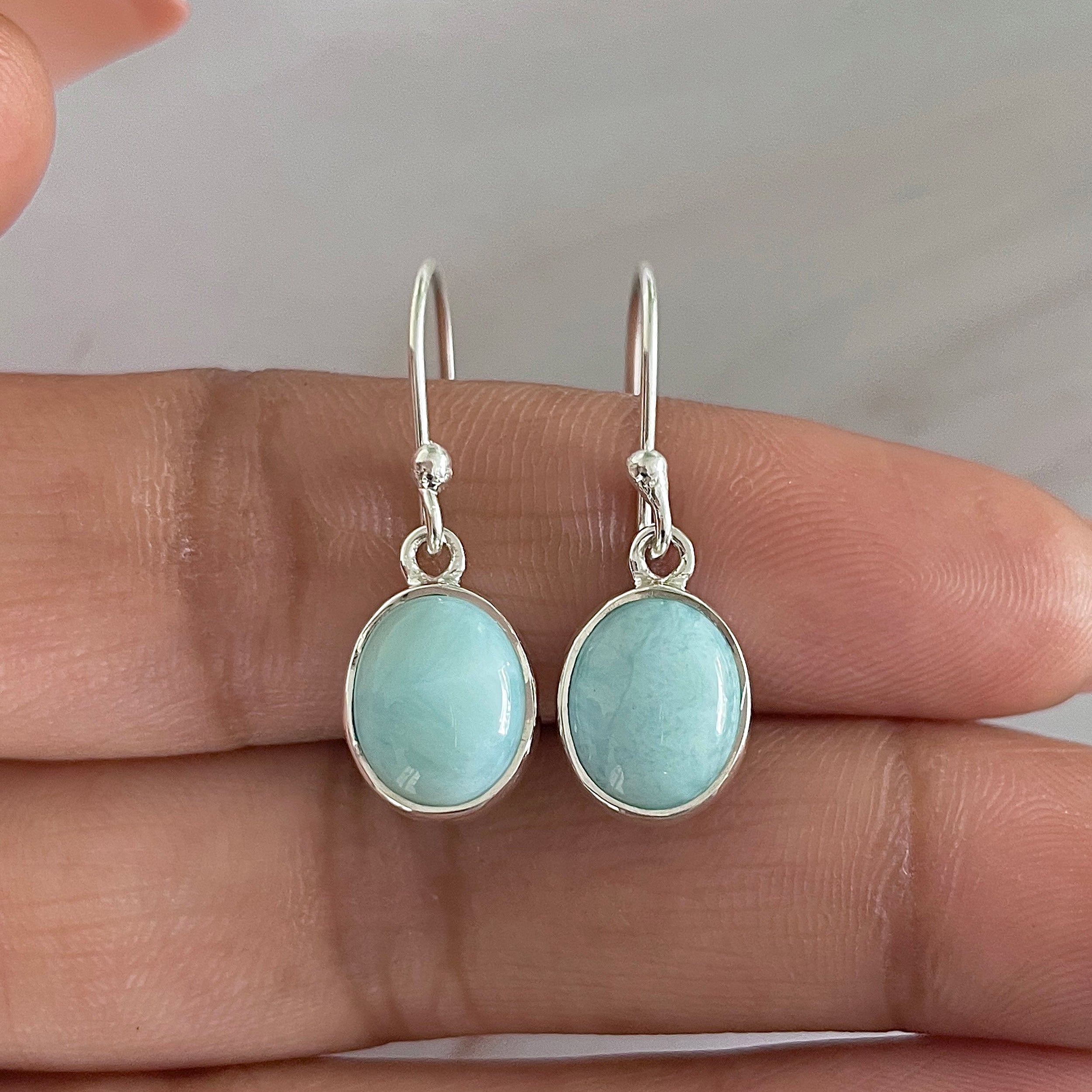 Larimar Earring-(LAR-E-1588.)
