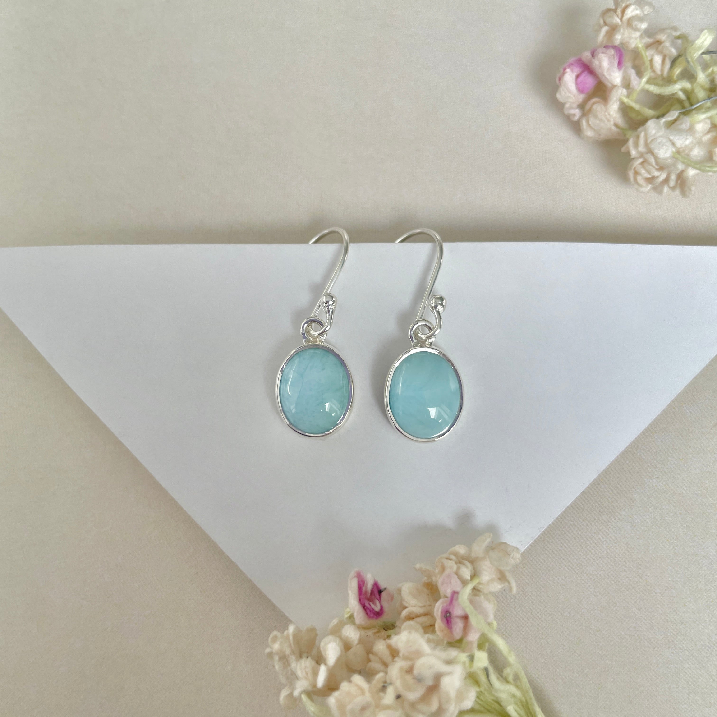 Larimar Earring-(LAR-E-1588.)