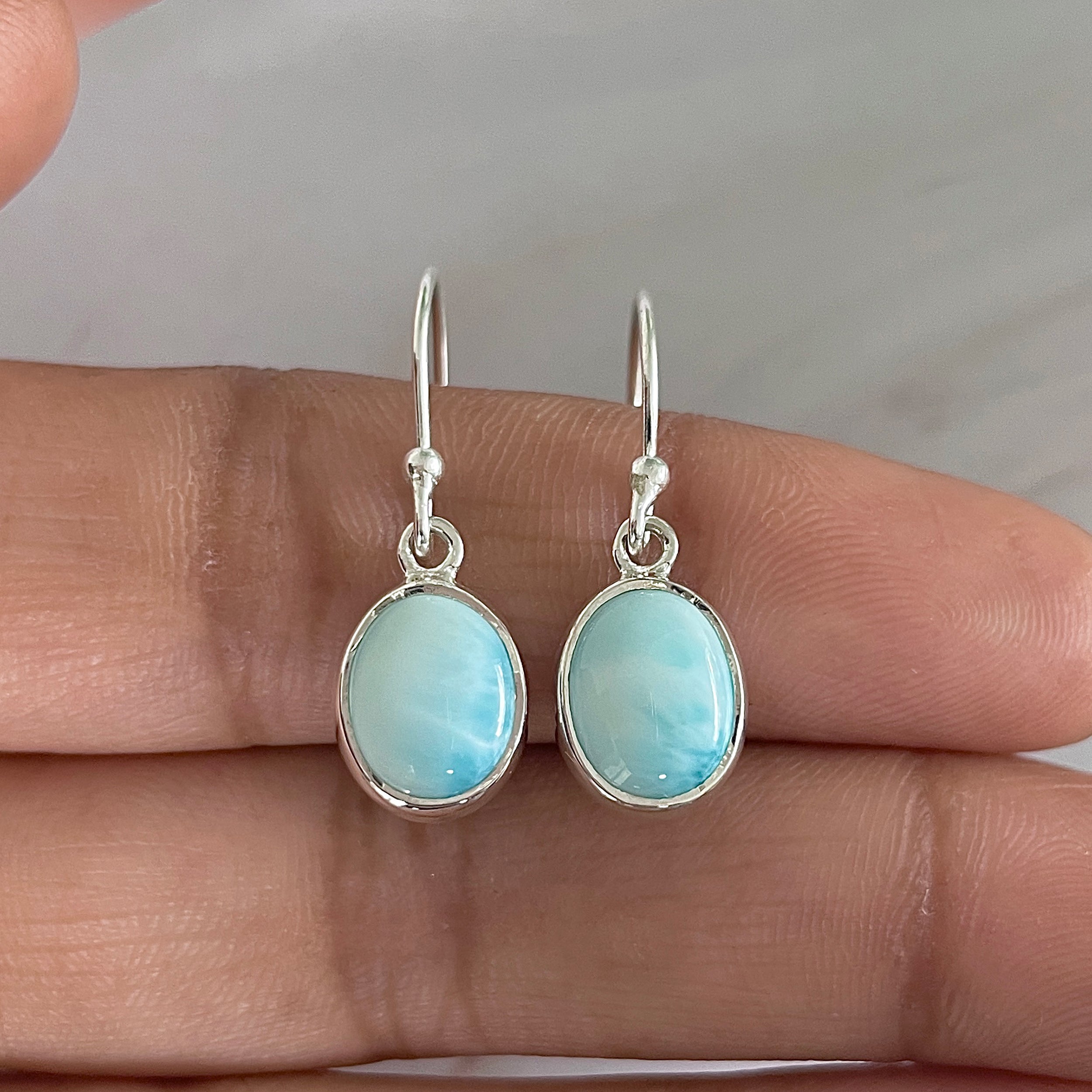 Larimar Earring-(LAR-E-1591.)