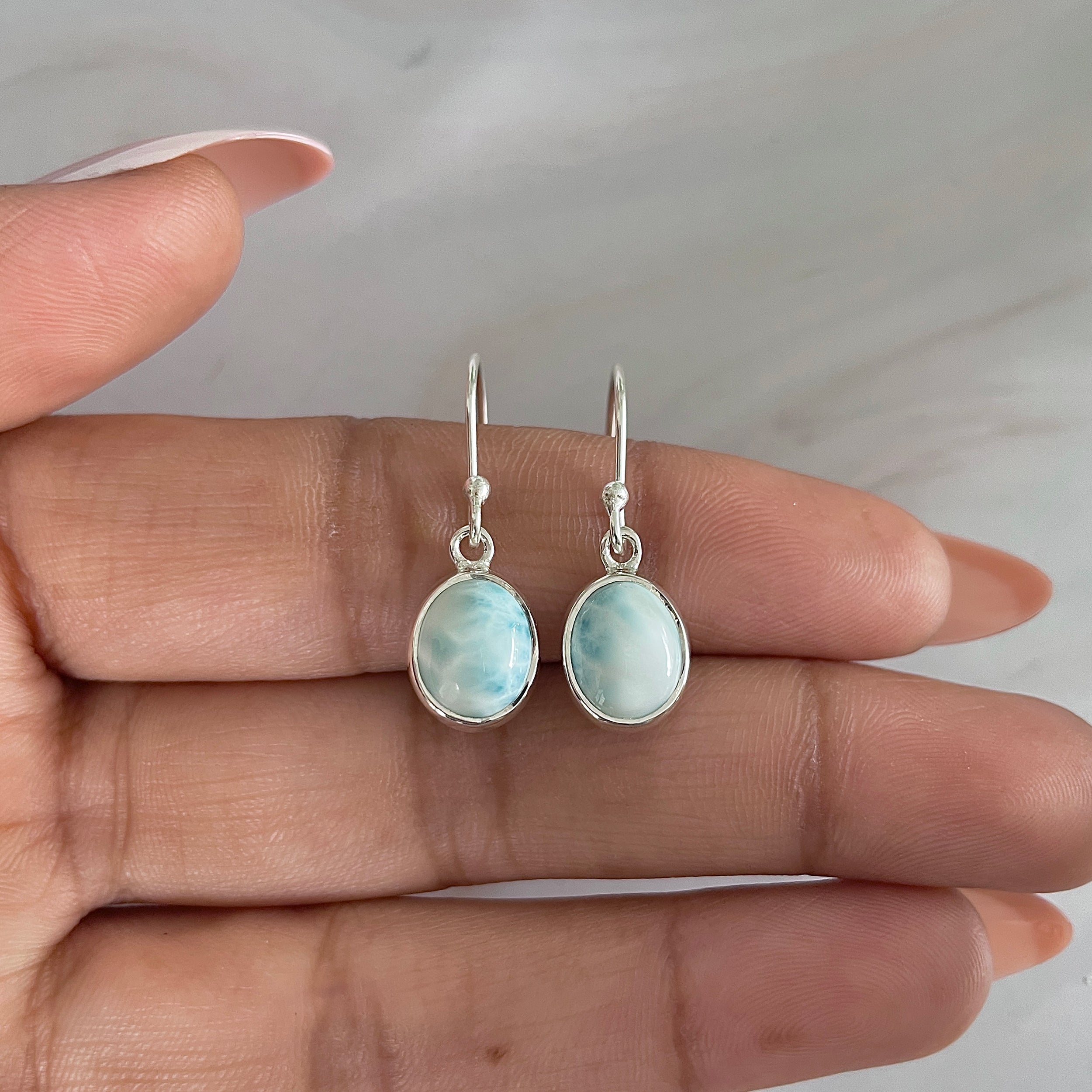 Larimar Earring-(LAR-E-1592.)