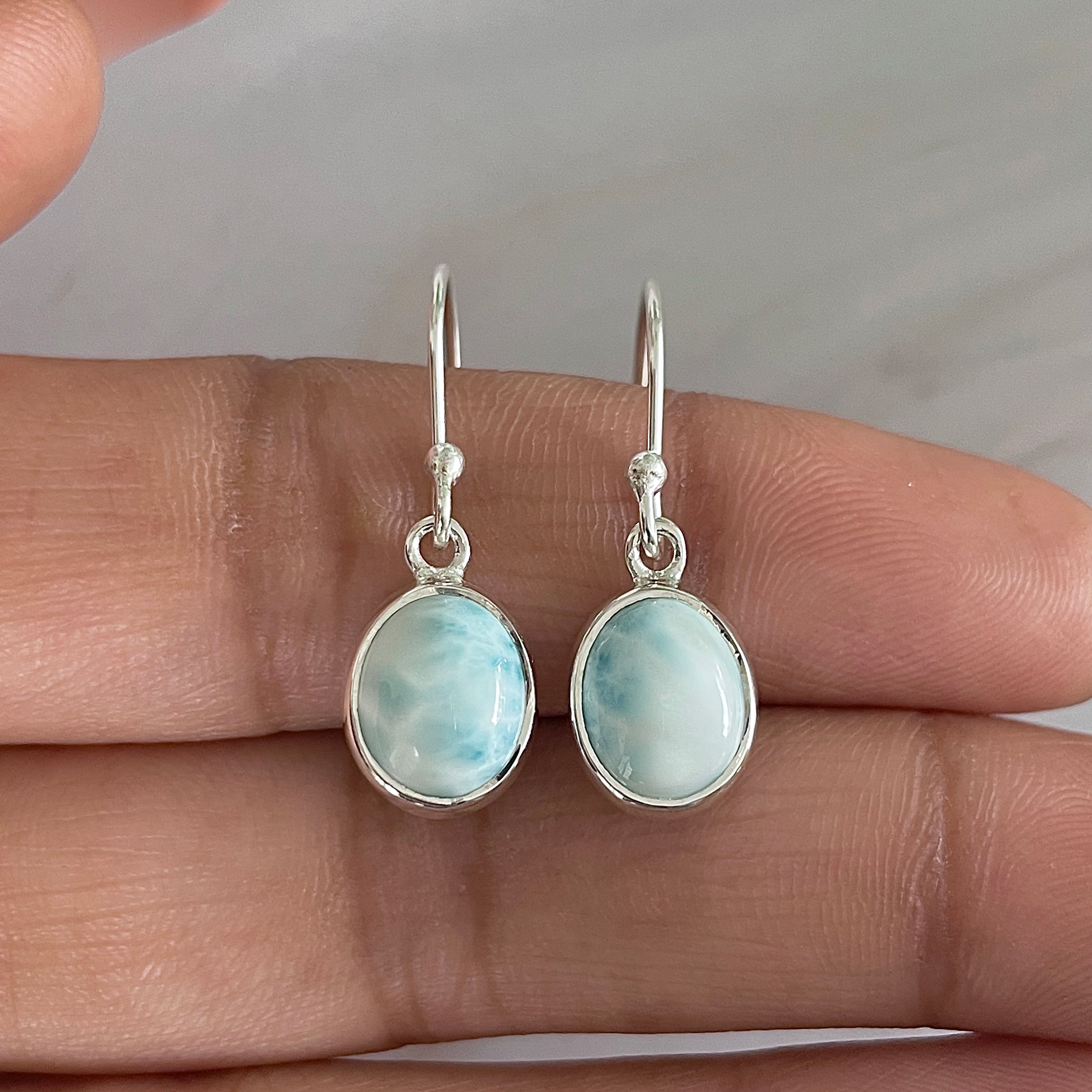Larimar Earring-(LAR-E-1592.)
