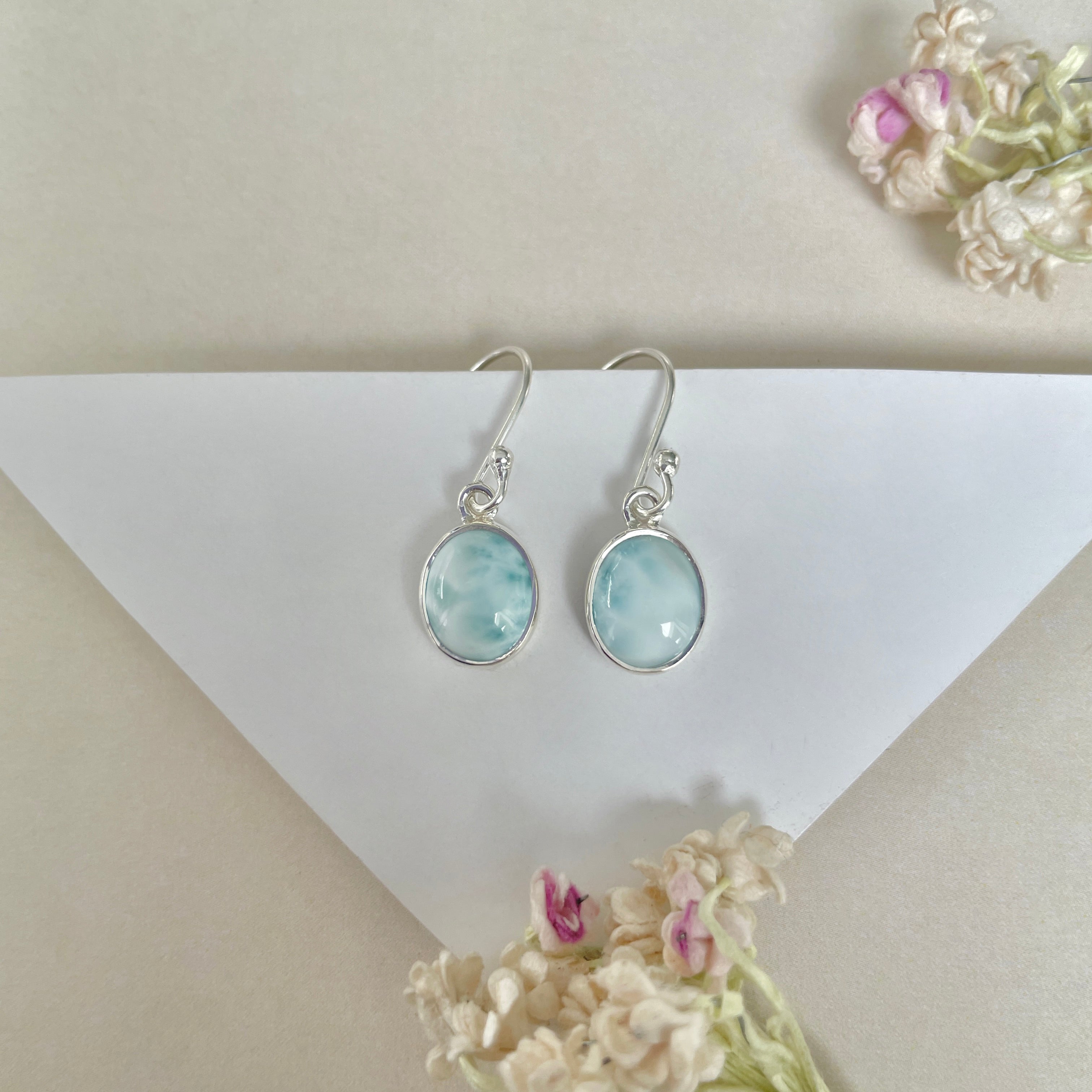 Larimar Earring-(LAR-E-1592.)