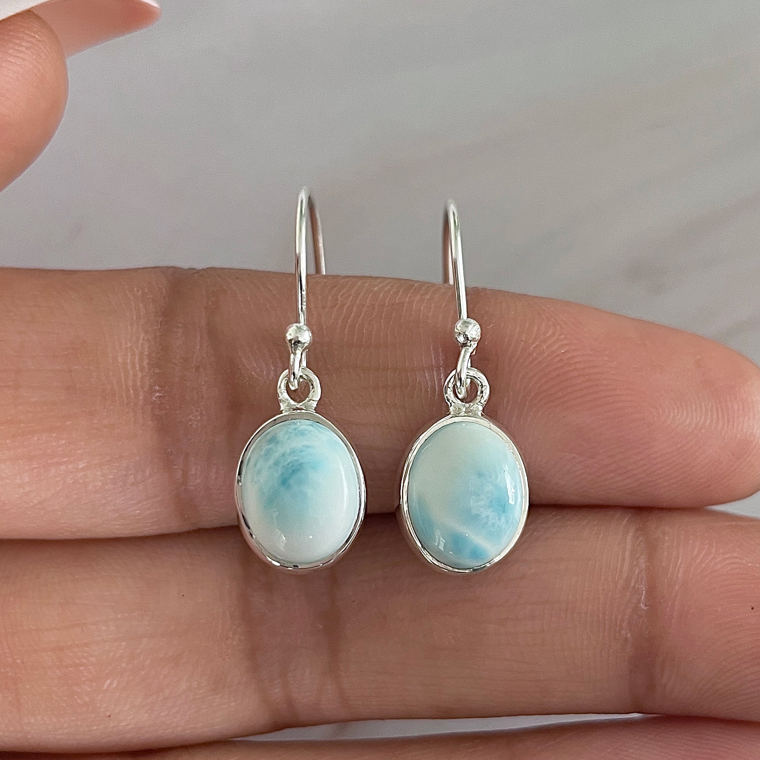 Larimar Earring-(LAR-E-1593.)