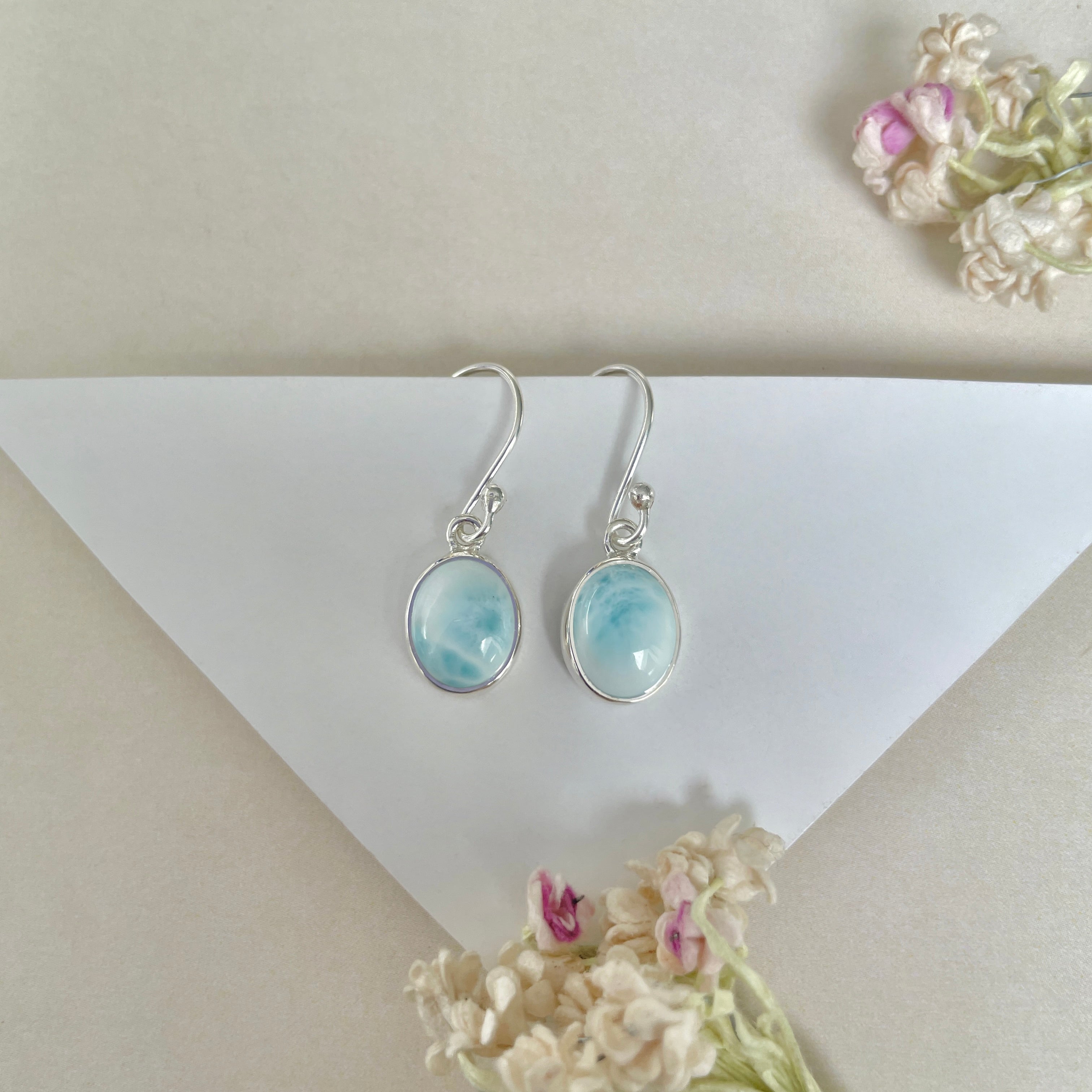 Larimar Earring-(LAR-E-1593.)