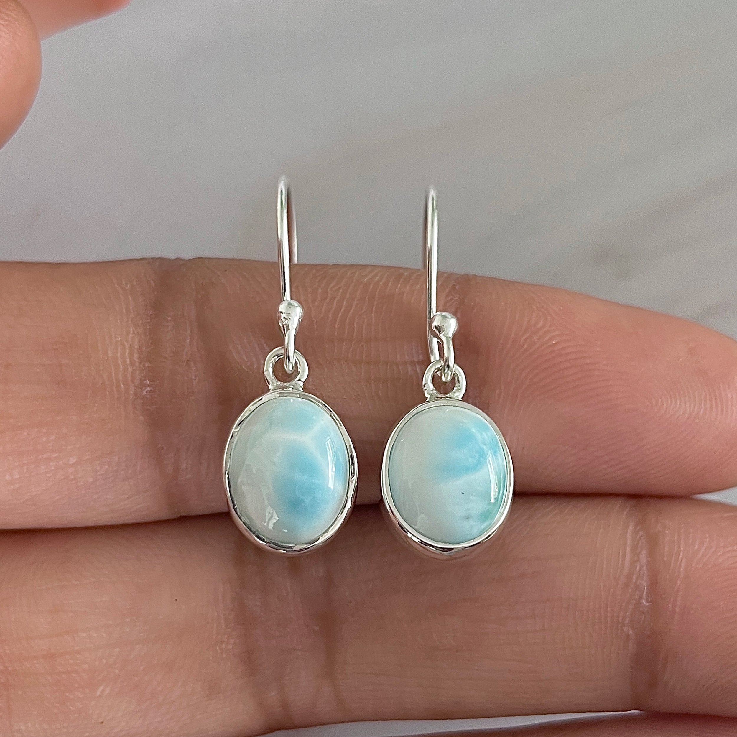 Larimar Earring-(LAR-E-1594.)