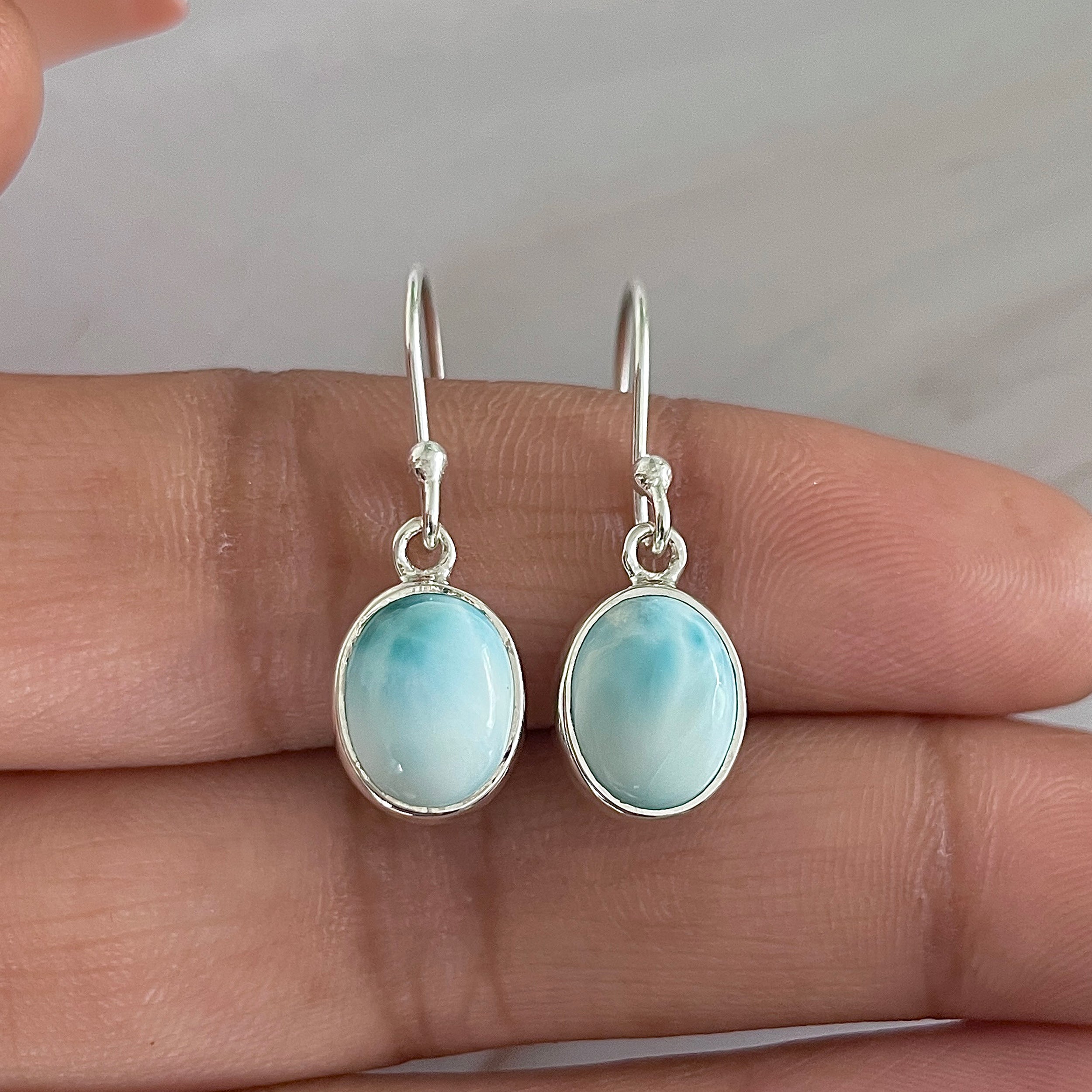 Larimar Earring-(LAR-E-1595.)