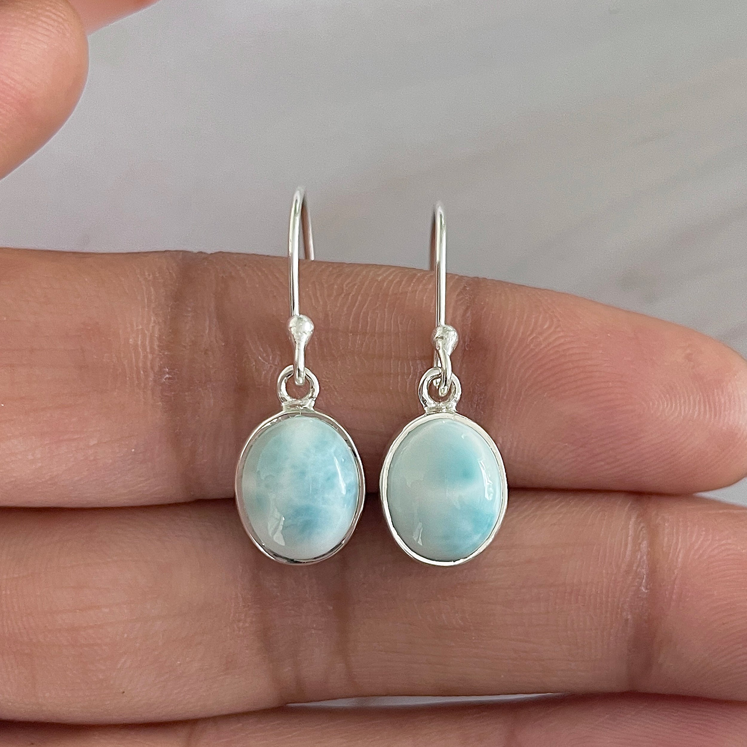 Larimar Earring-(LAR-E-1596.)