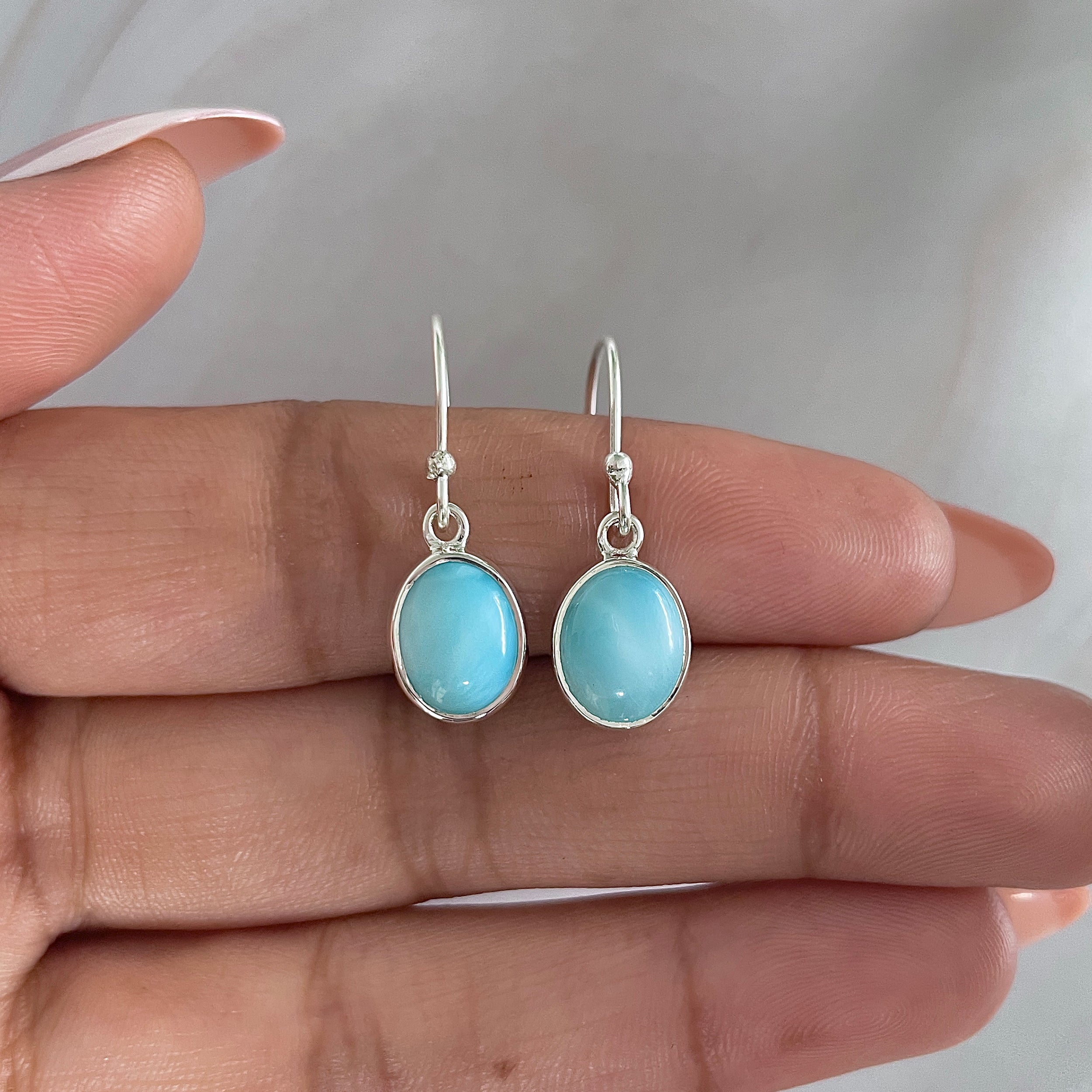 Larimar Earring-(LAR-E-1598.)