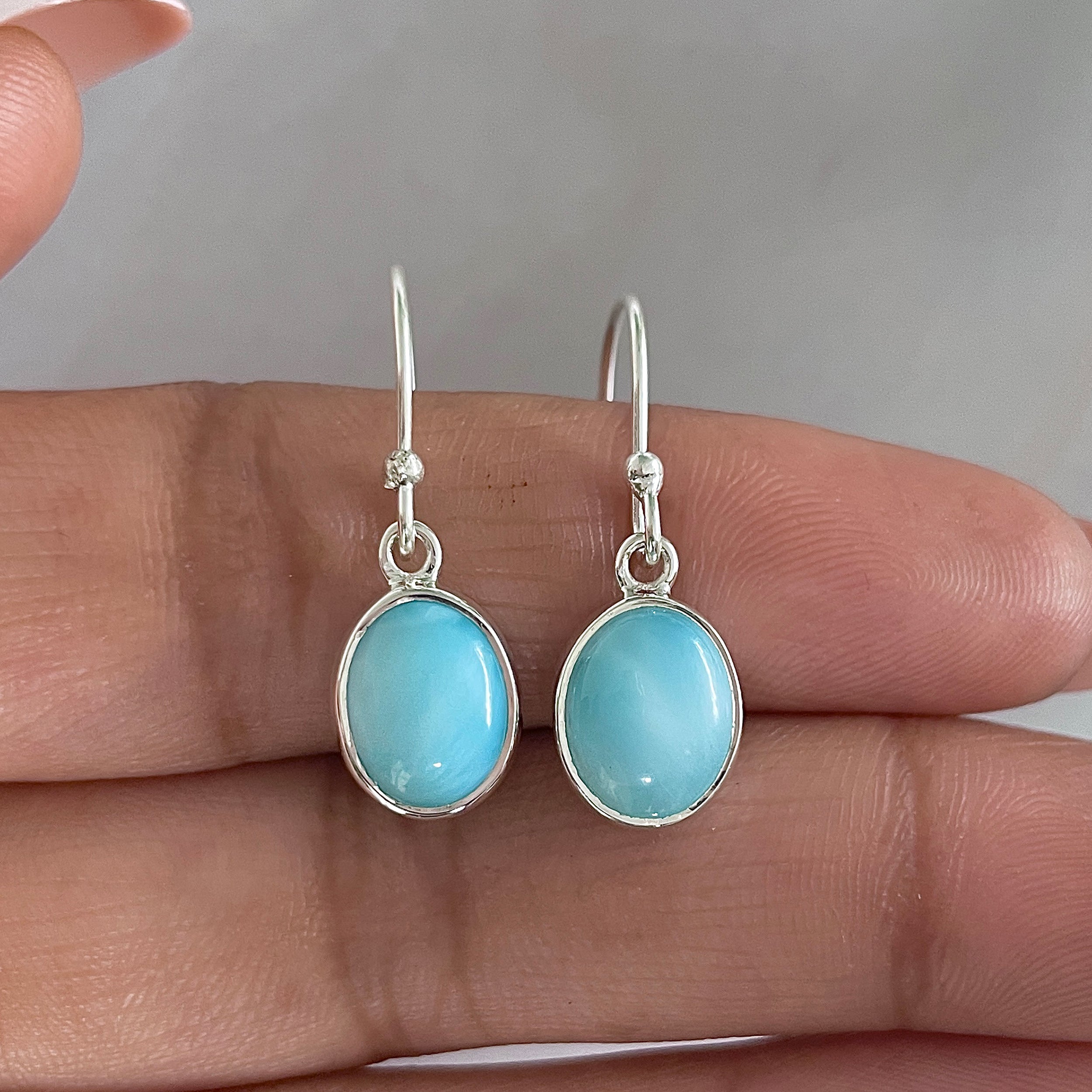 Larimar Earring-(LAR-E-1598.)