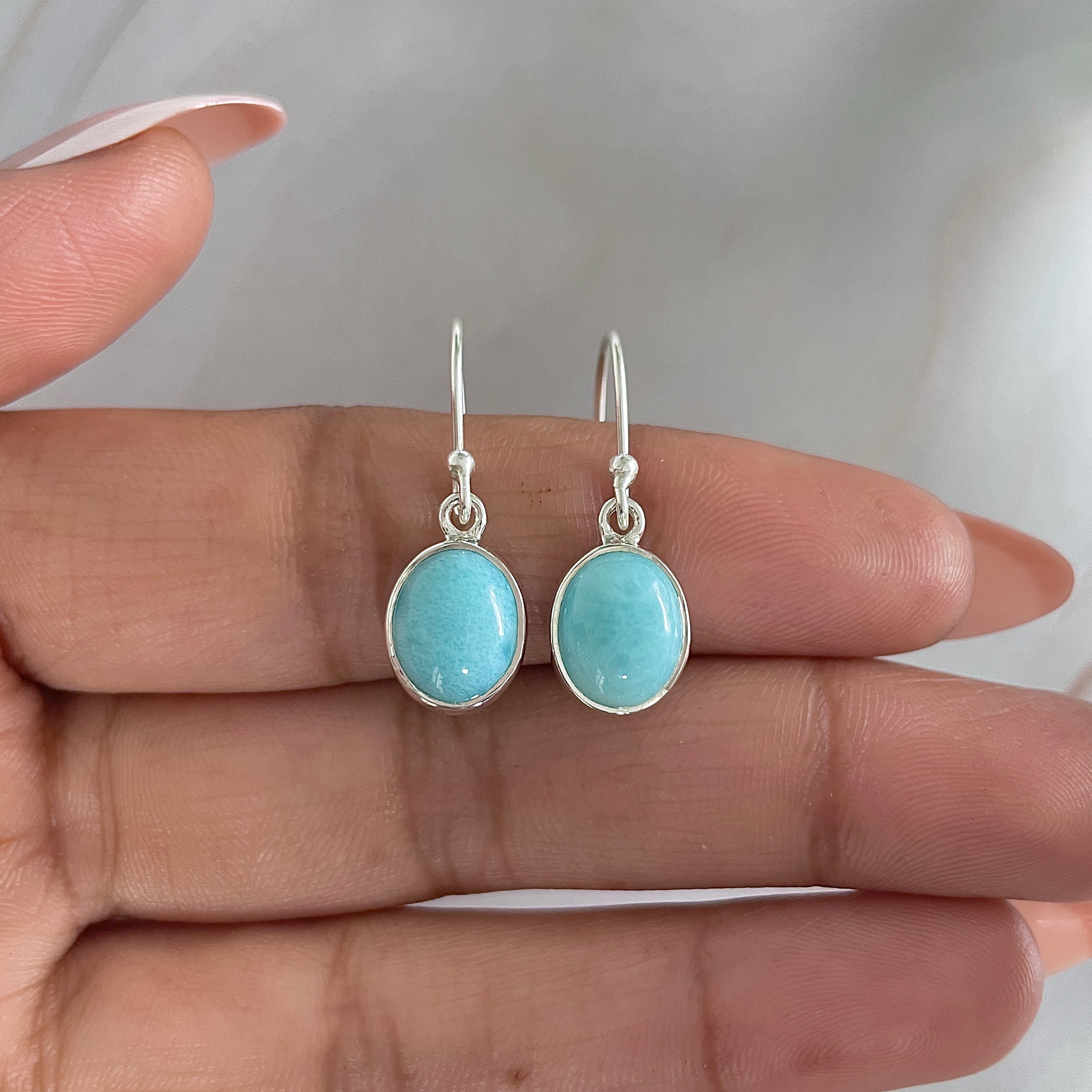 Larimar Earring-(LAR-E-1599.)