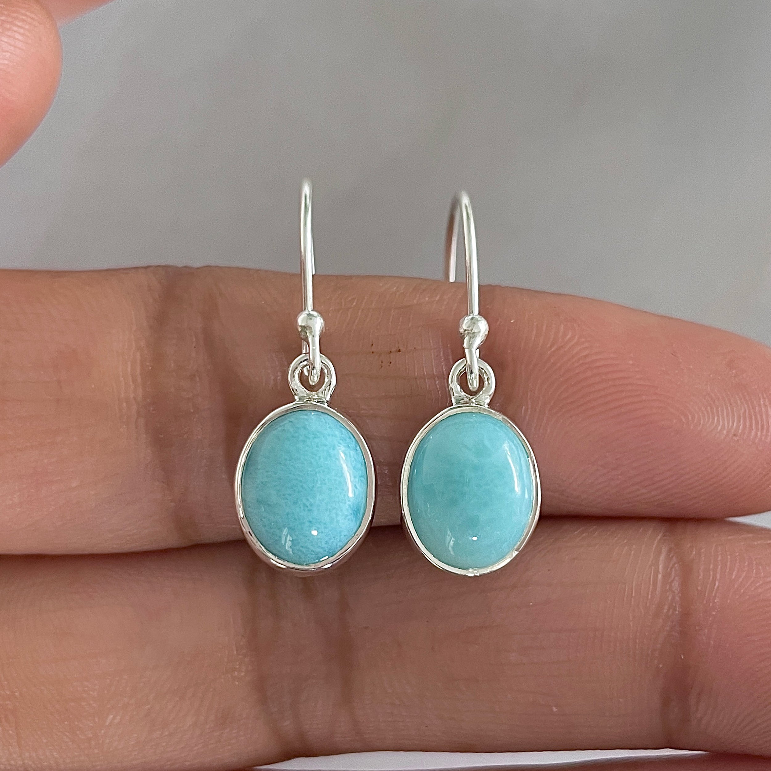 Larimar Earring-(LAR-E-1599.)