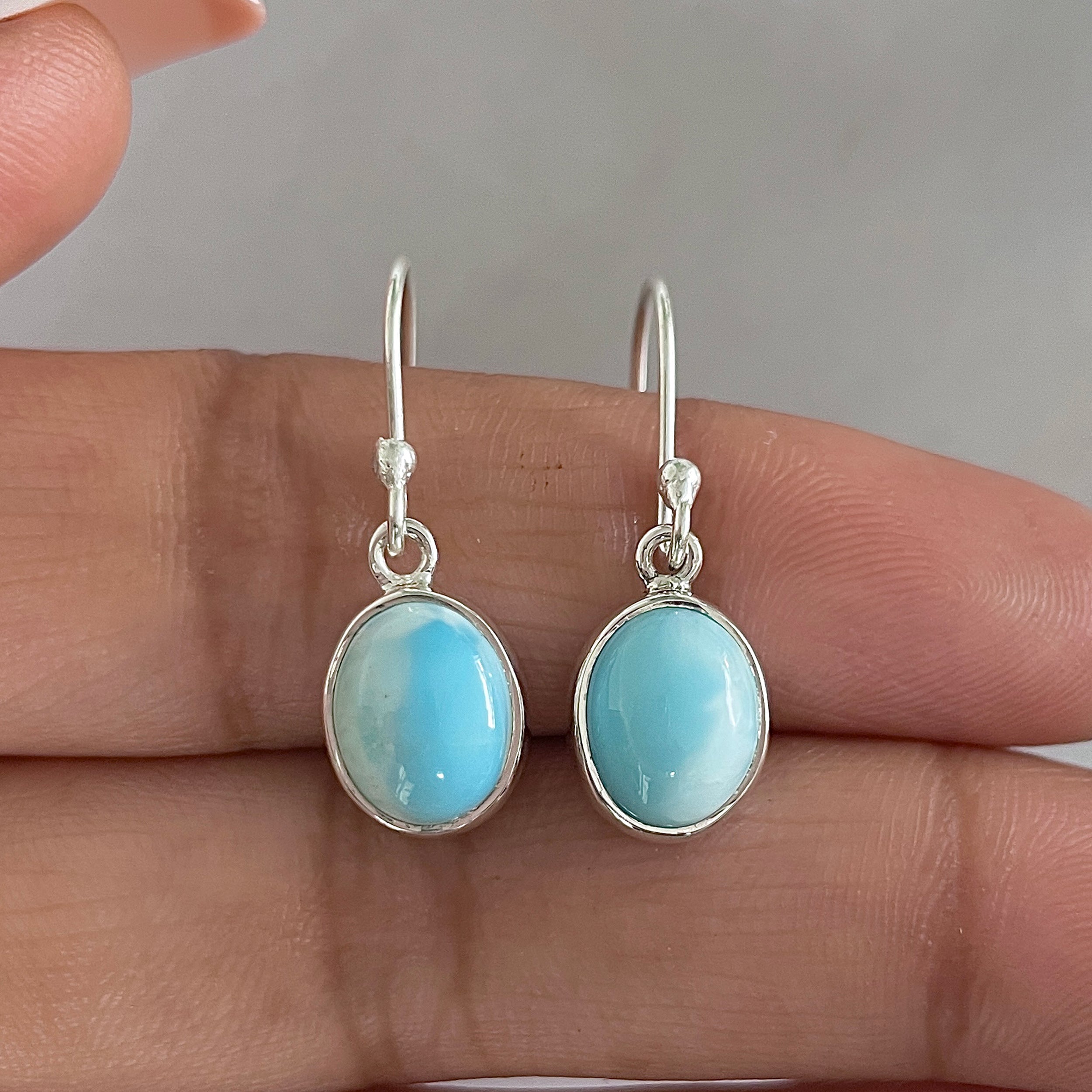 Larimar Earring-(LAR-E-1601.)