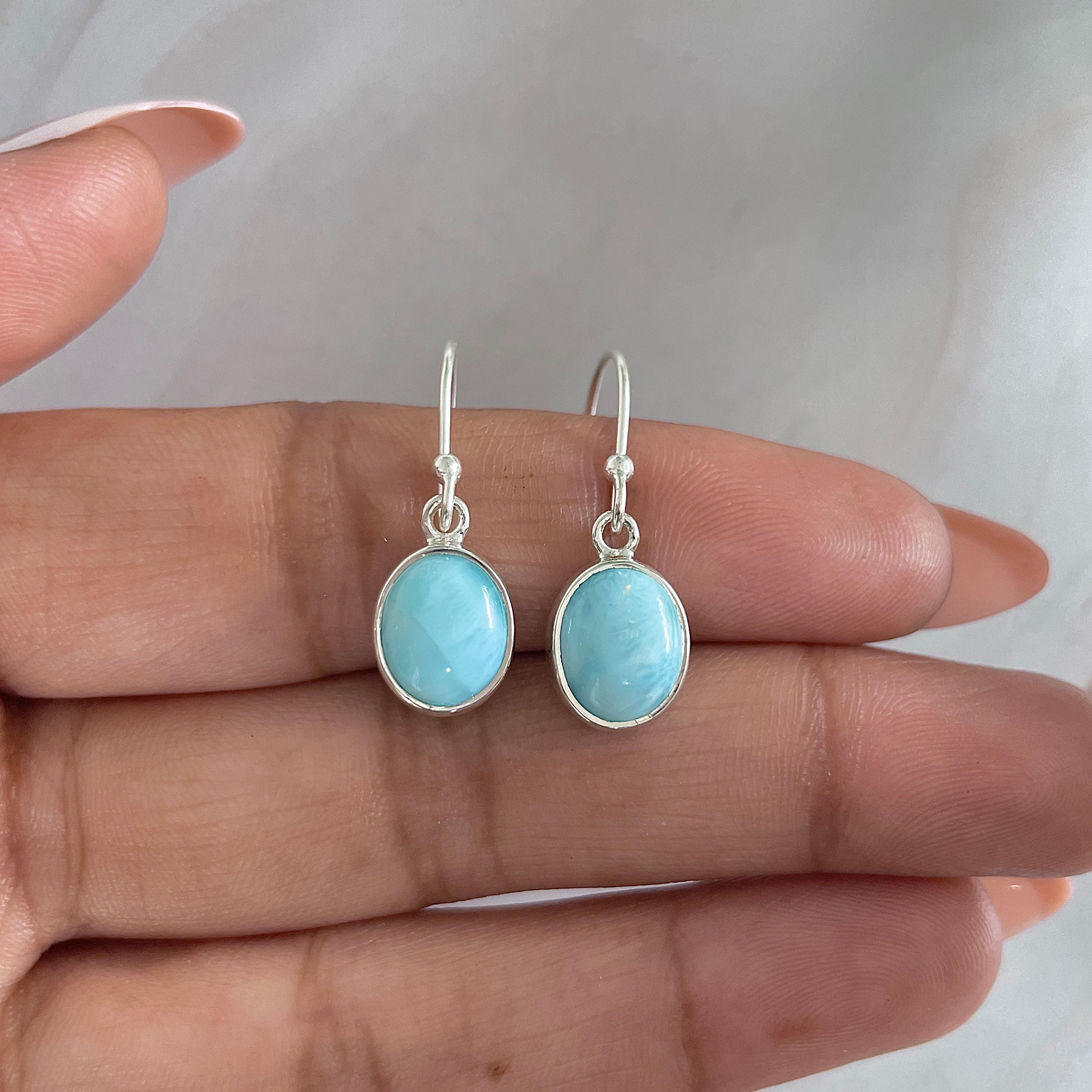Larimar Earring-(LAR-E-1602.)