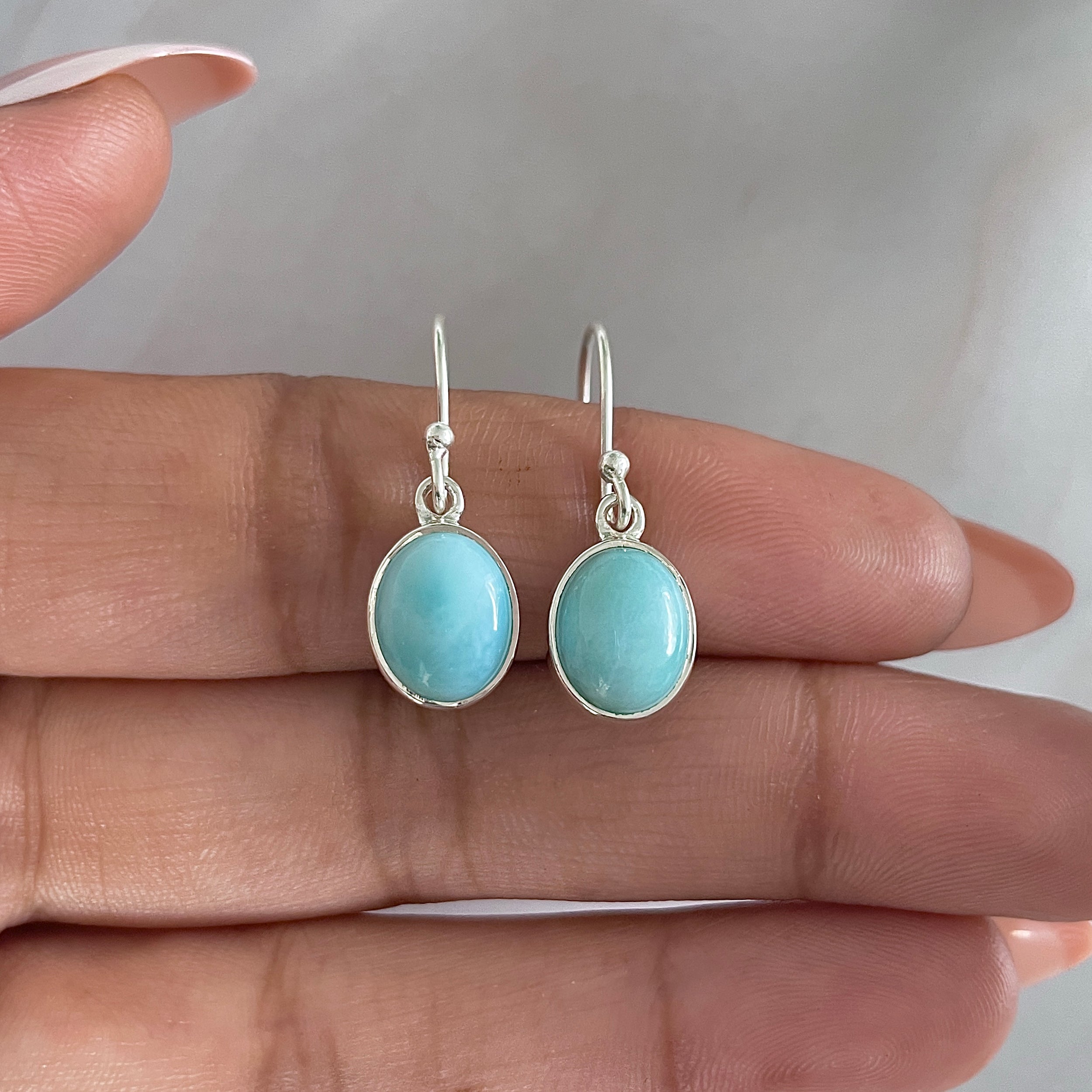 Larimar Earring-(LAR-E-1603.)