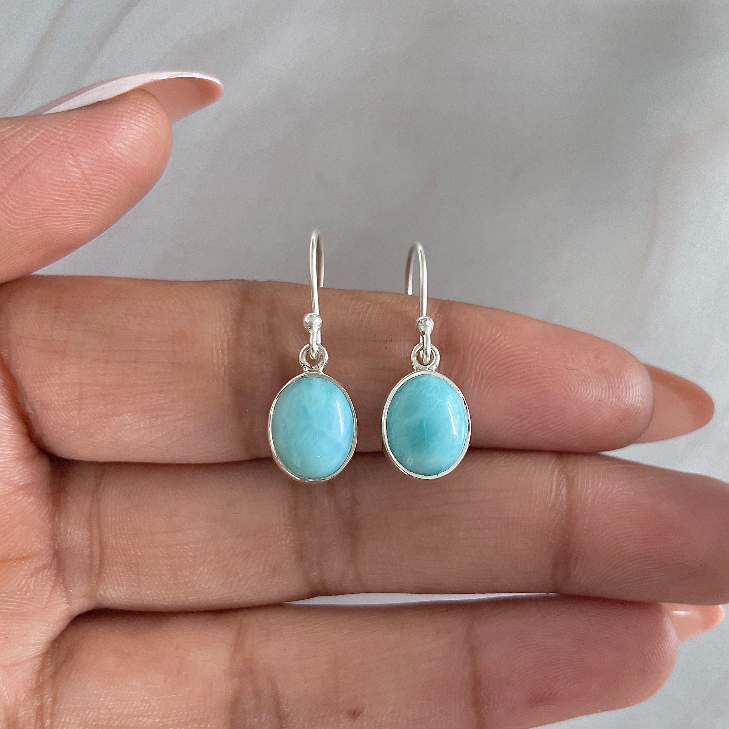 Larimar Earring-(LAR-E-1604.)