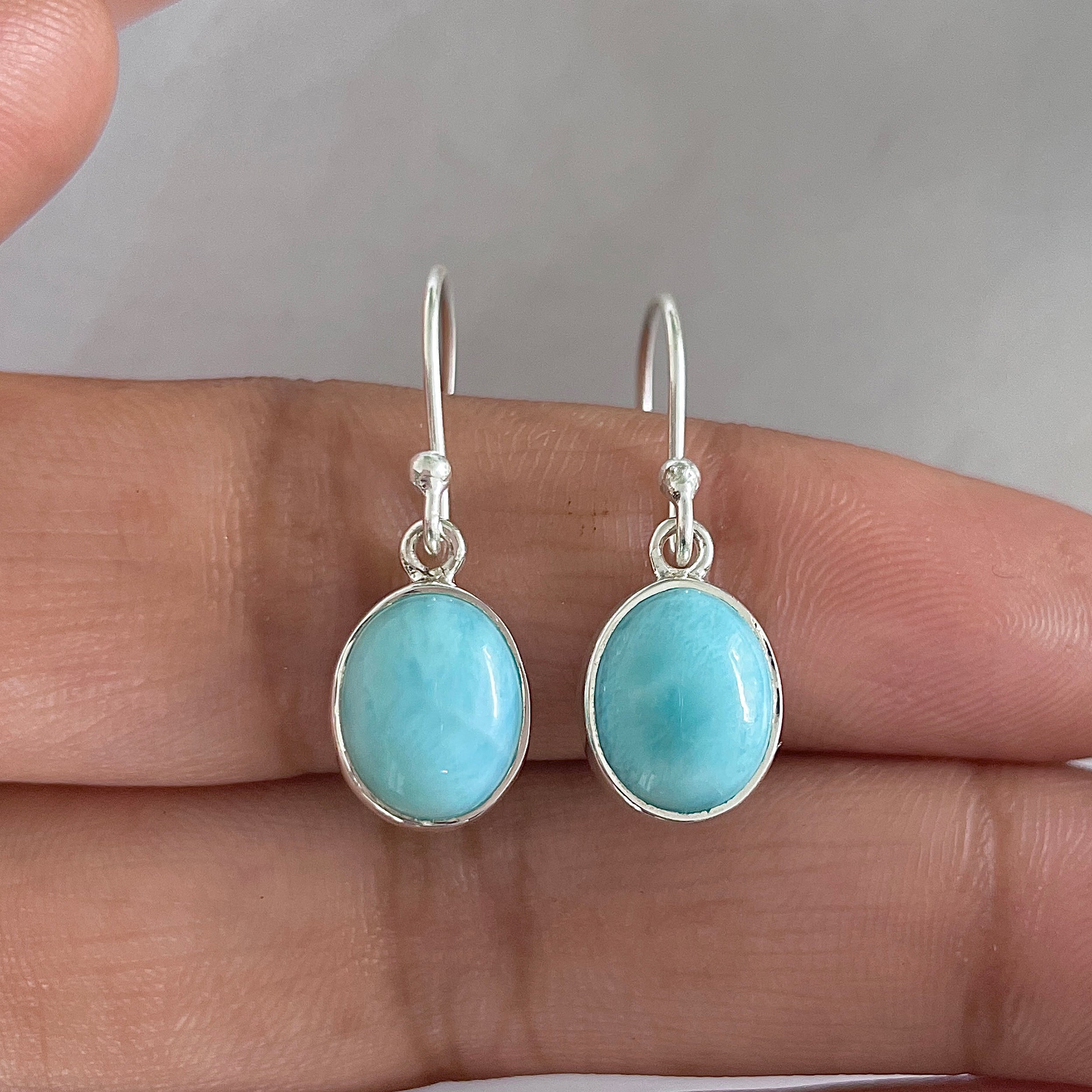 Larimar Earring-(LAR-E-1604.)