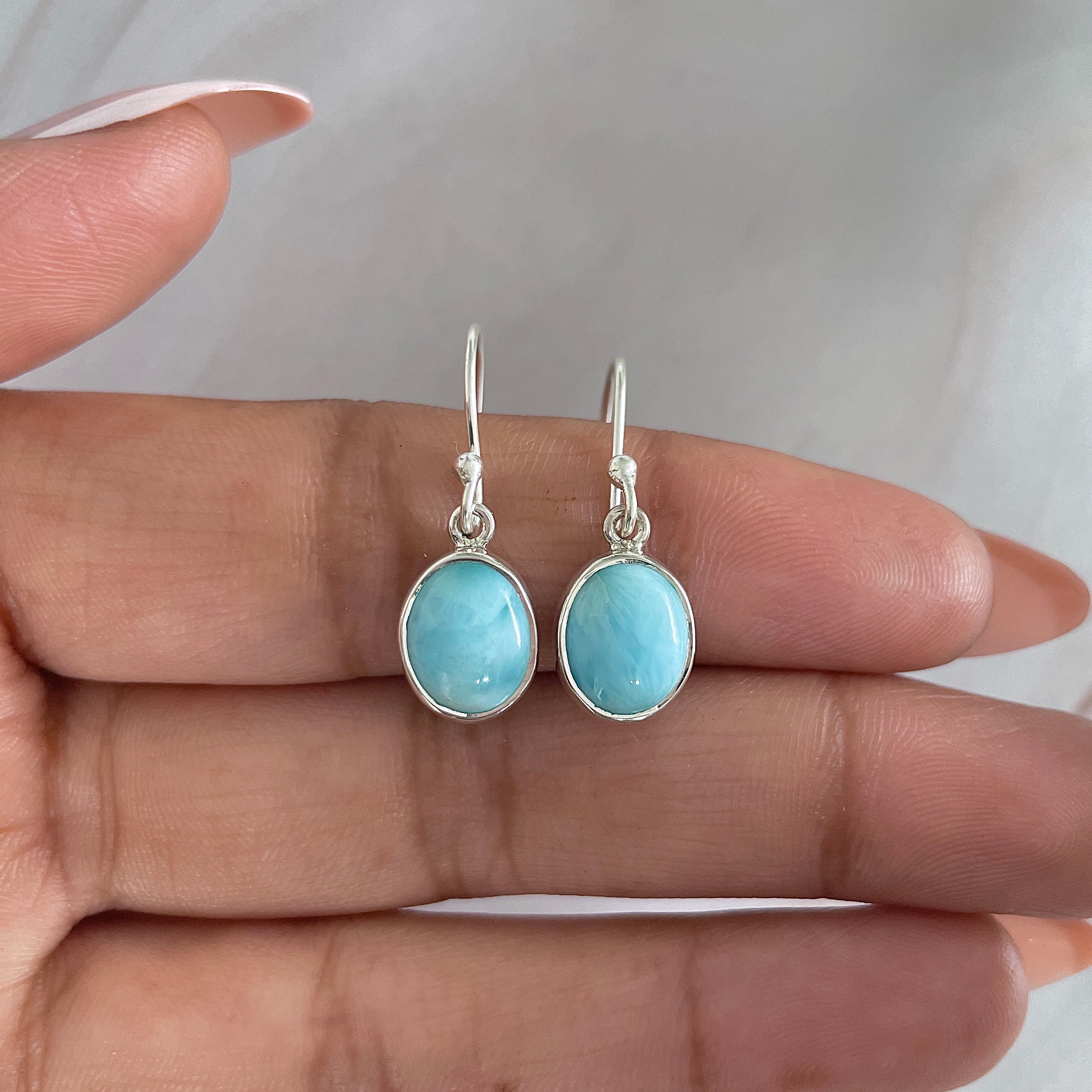 Larimar Earring-(LAR-E-1605.)