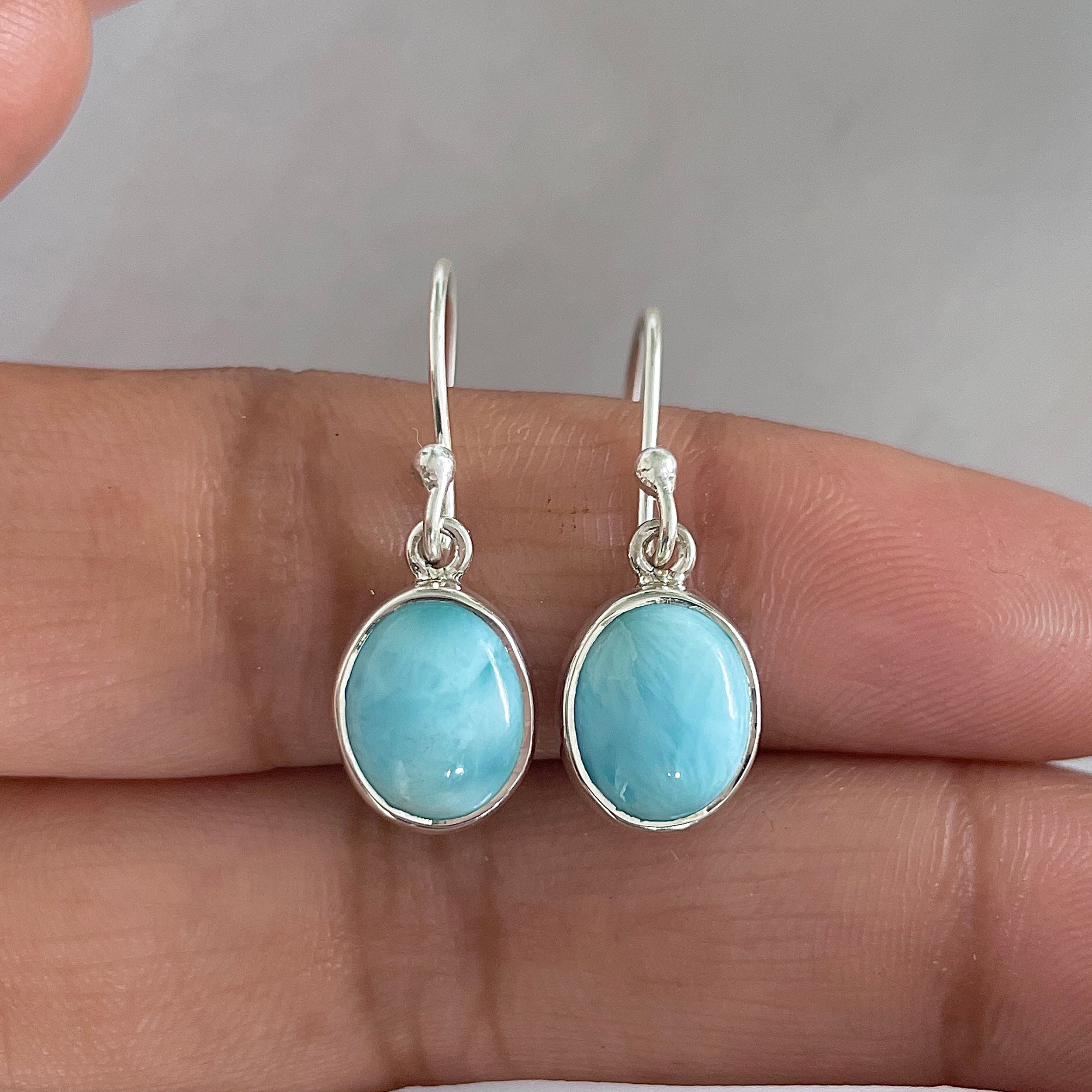 Larimar Earring-(LAR-E-1605.)