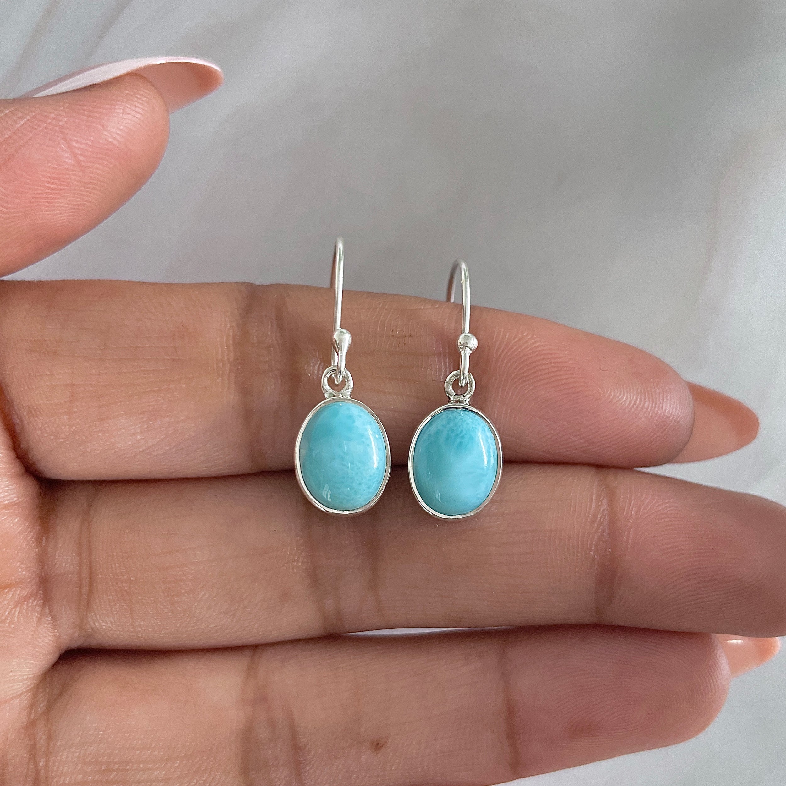 Larimar Earring-(LAR-E-1606.)