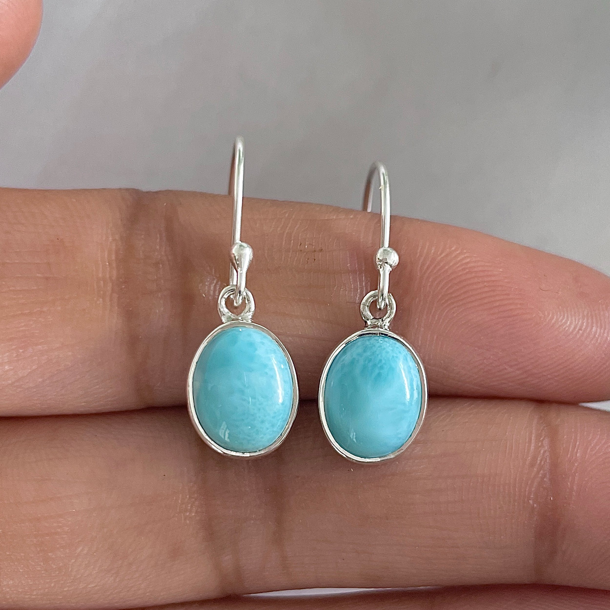 Larimar Earring-(LAR-E-1606.)