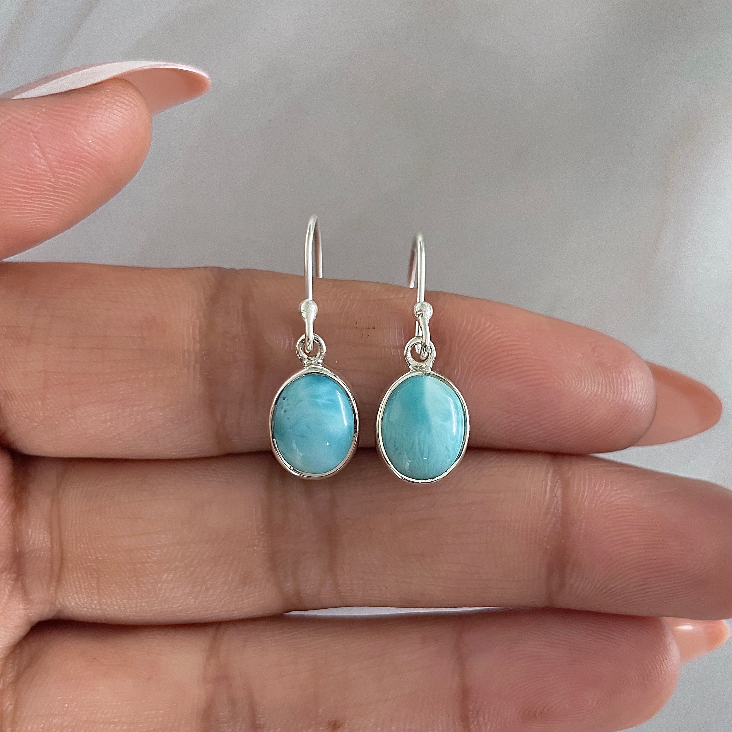 Larimar Earring-(LAR-E-1607.)