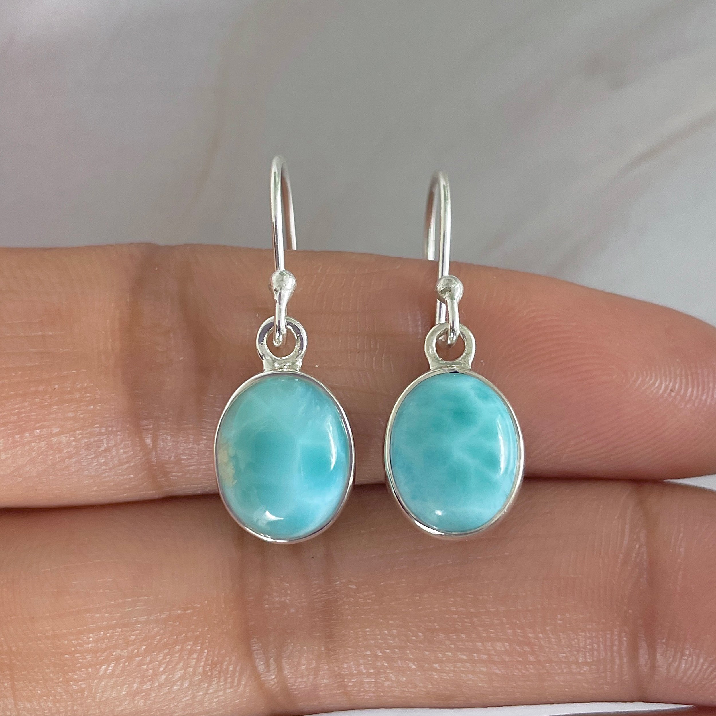 Larimar Earring-(LAR-E-1638.)