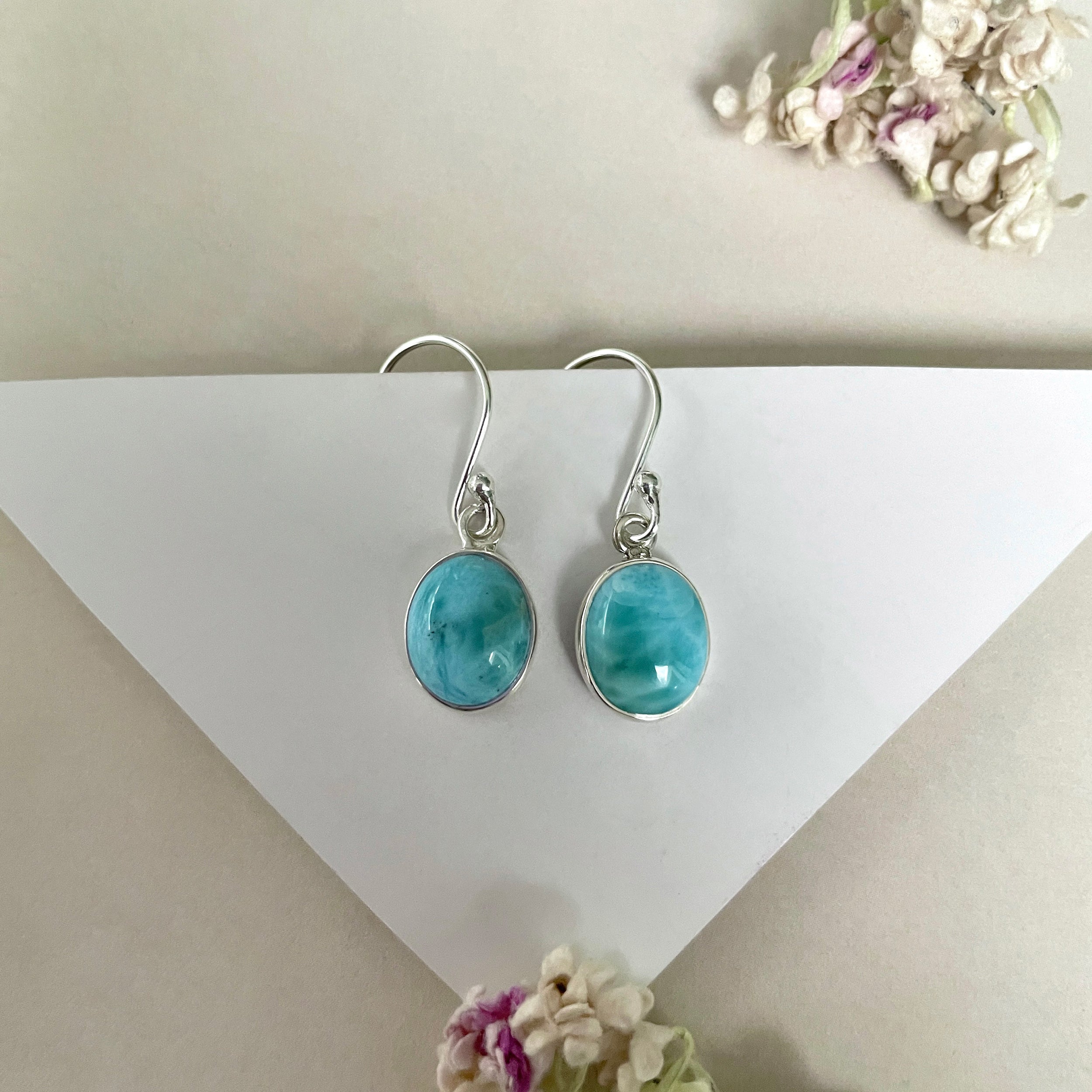 Larimar Earring-(LAR-E-1639.)