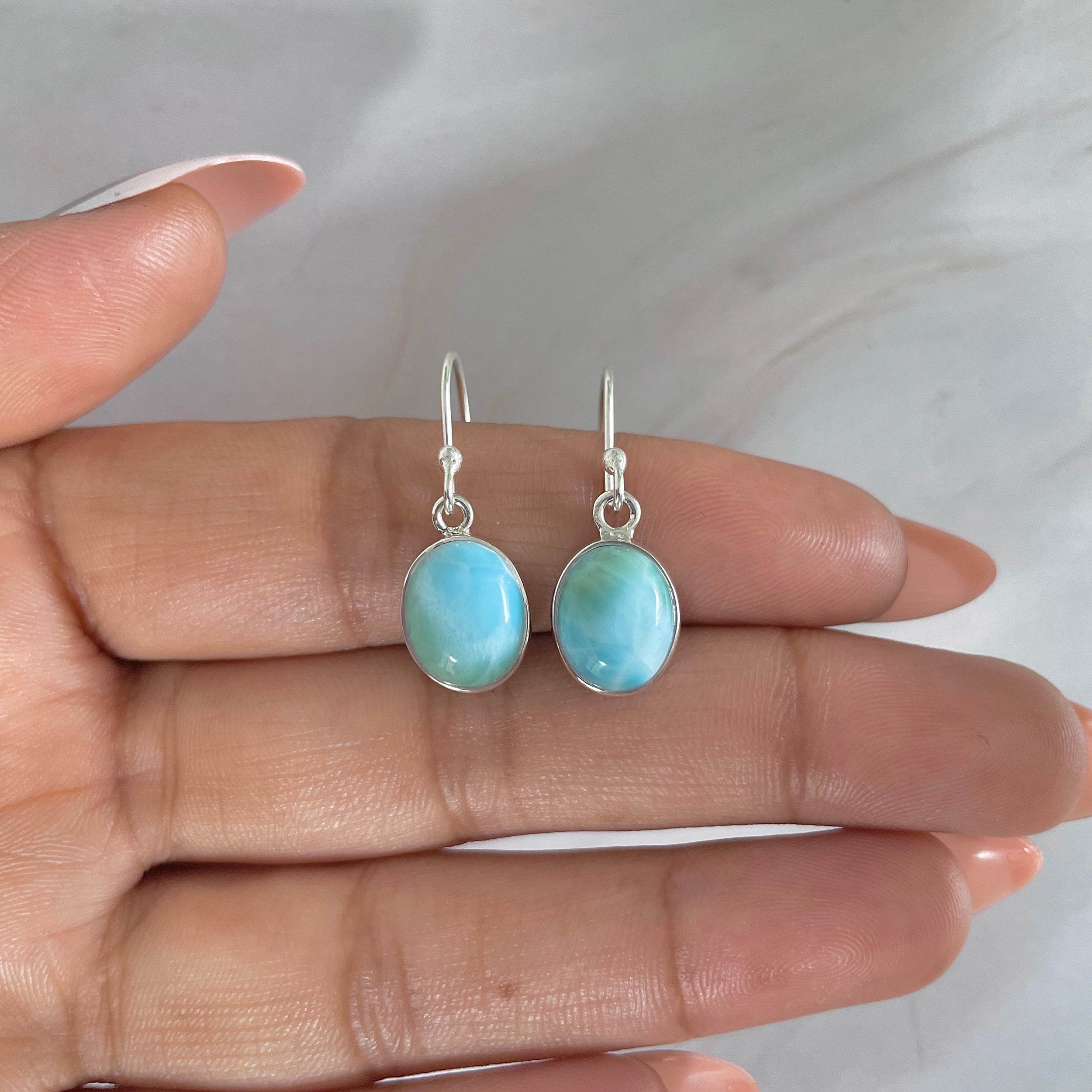 Larimar Earring-(LAR-E-1640.)