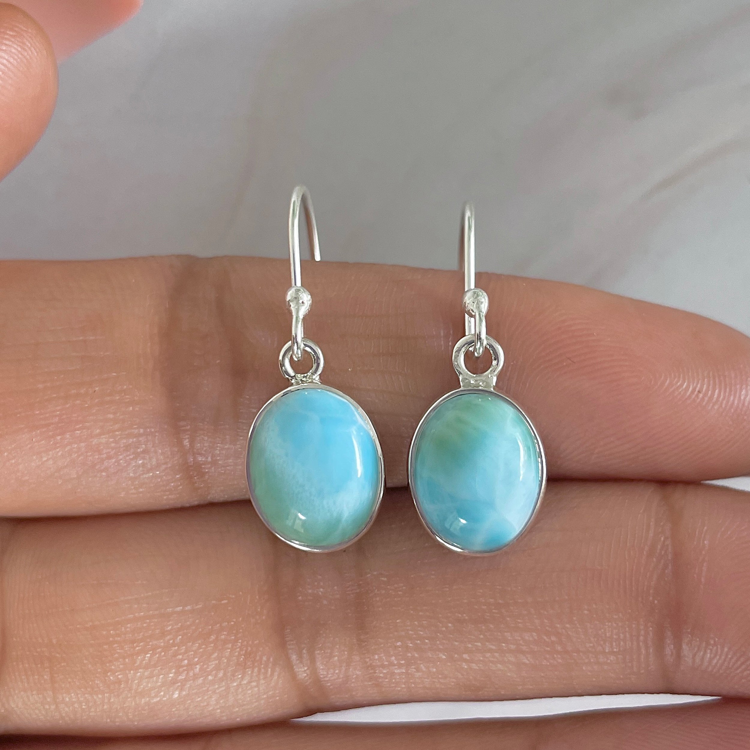 Larimar Earring-(LAR-E-1640.)