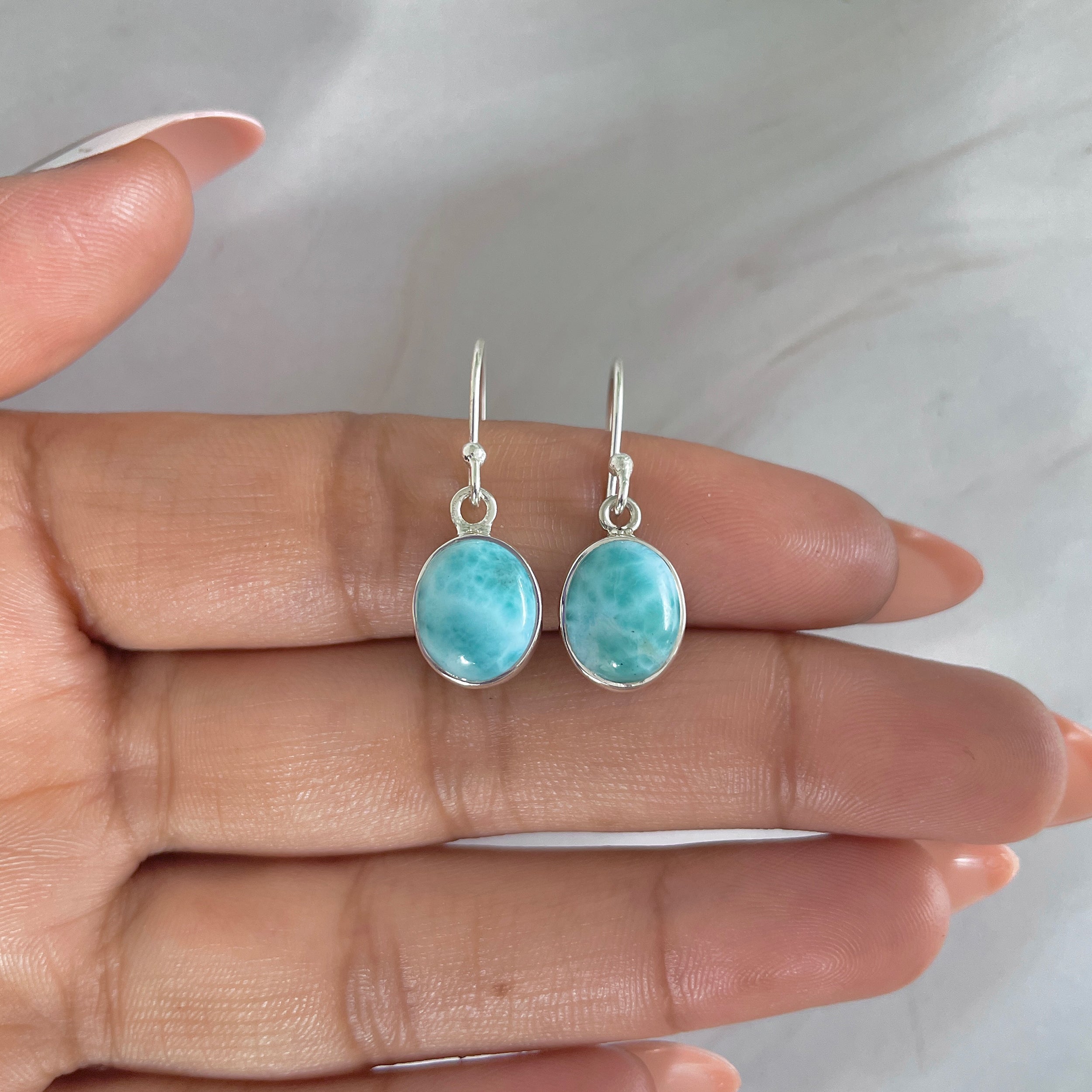 Larimar Earring-(LAR-E-1641.)