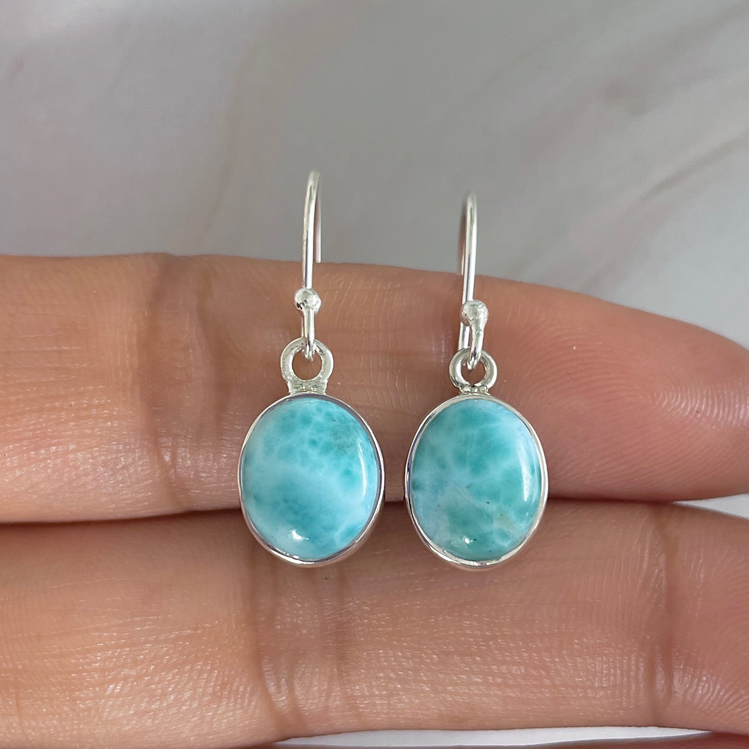 Larimar Earring-(LAR-E-1641.)
