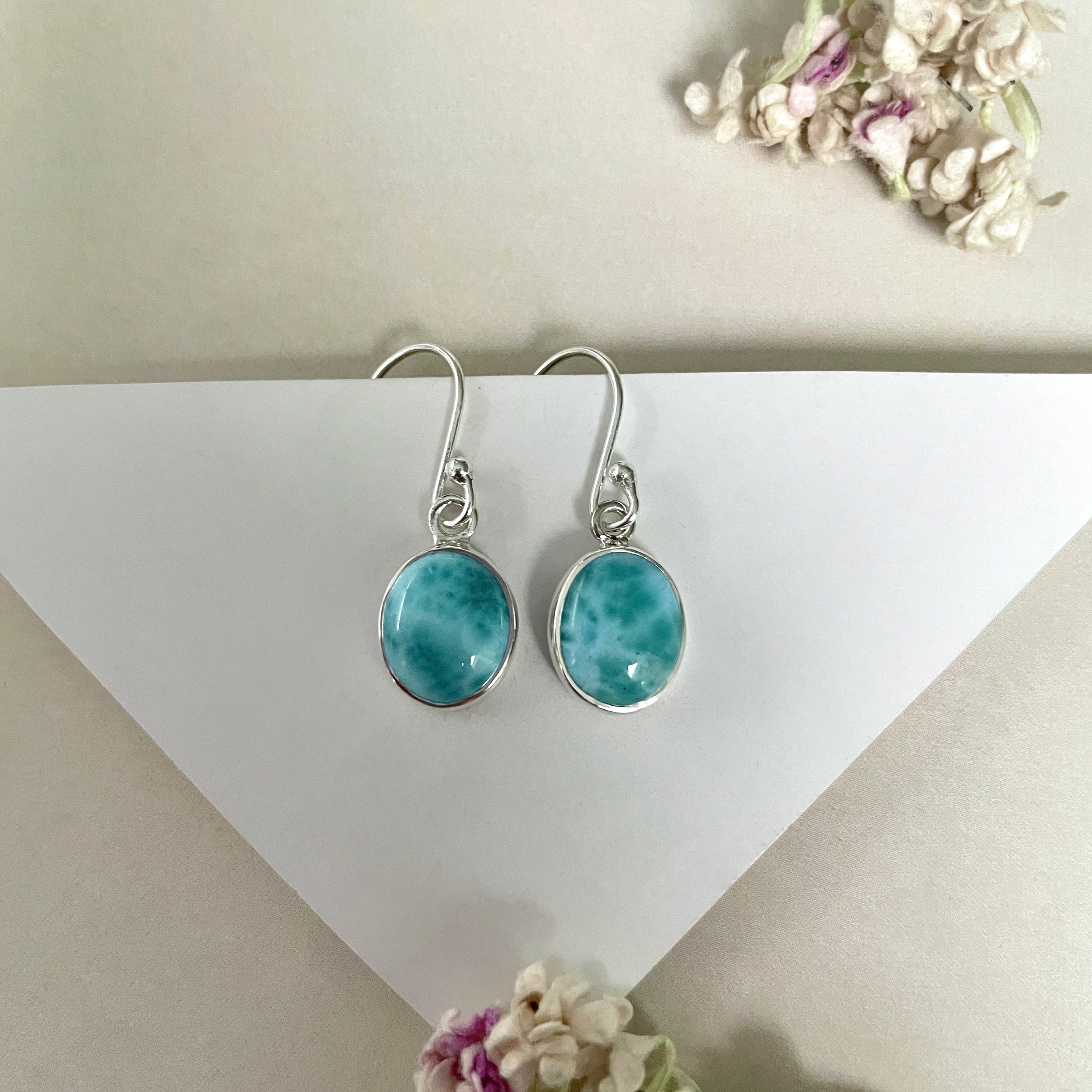 Larimar Earring-(LAR-E-1641.)