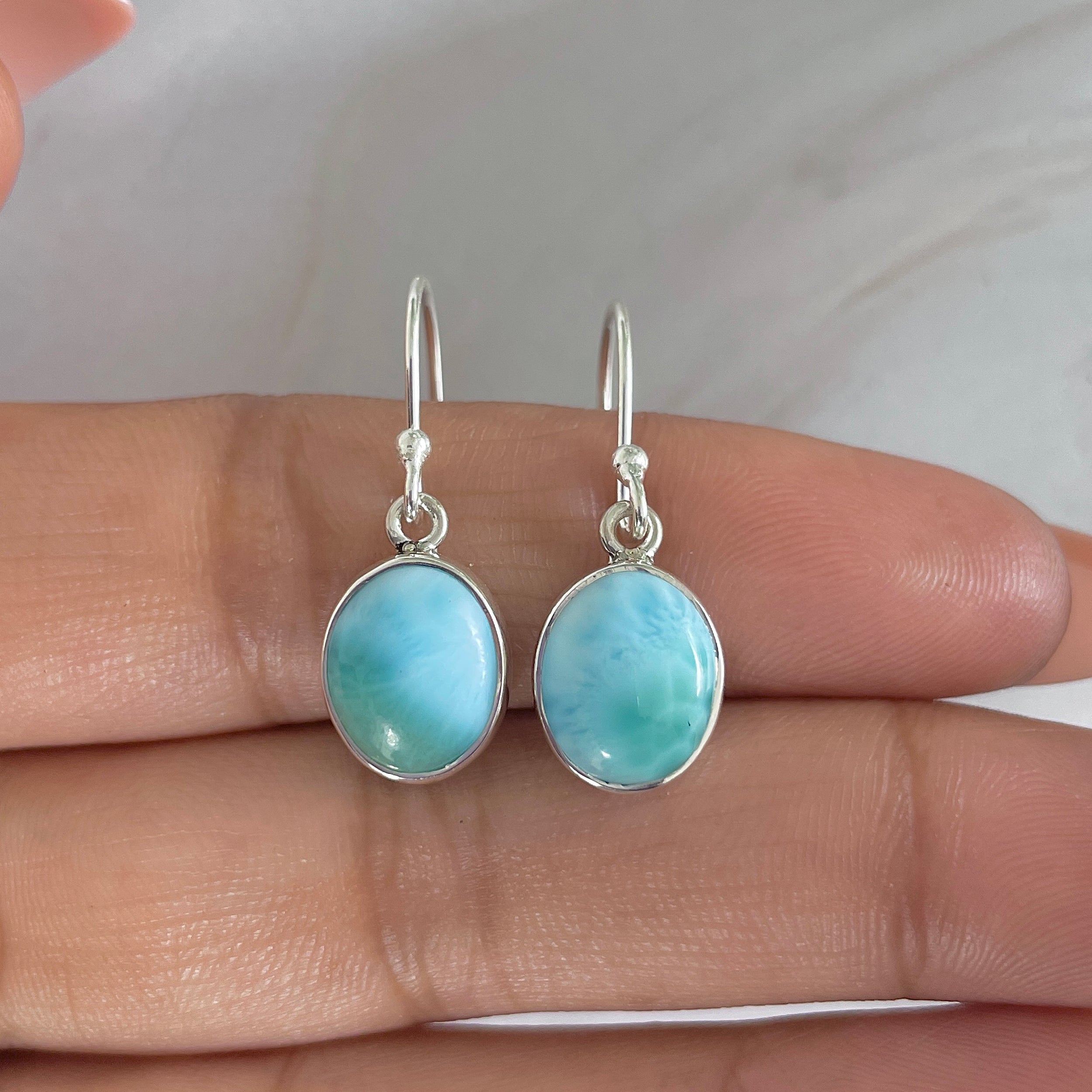 Larimar Earring-(LAR-E-1642.)