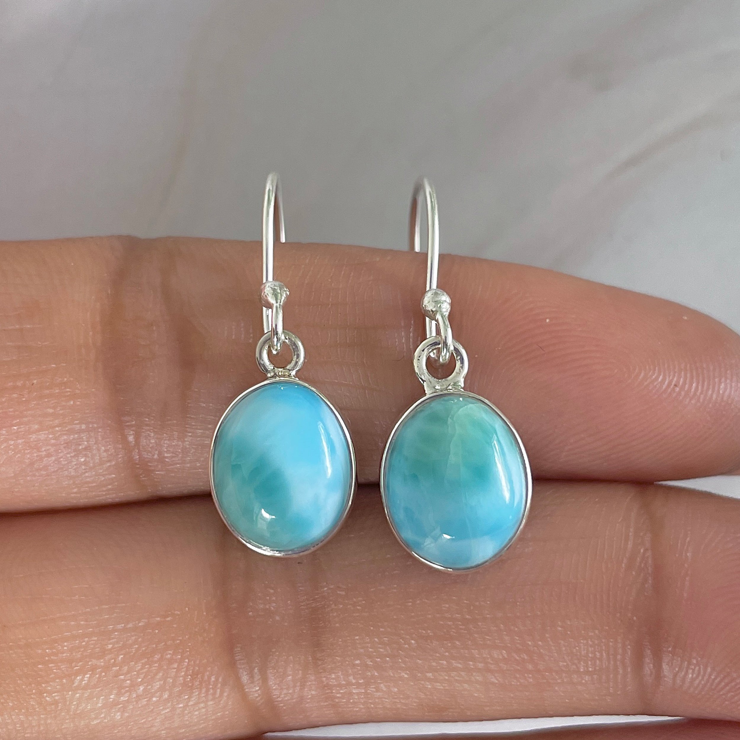 Larimar Earring-(LAR-E-1643.)