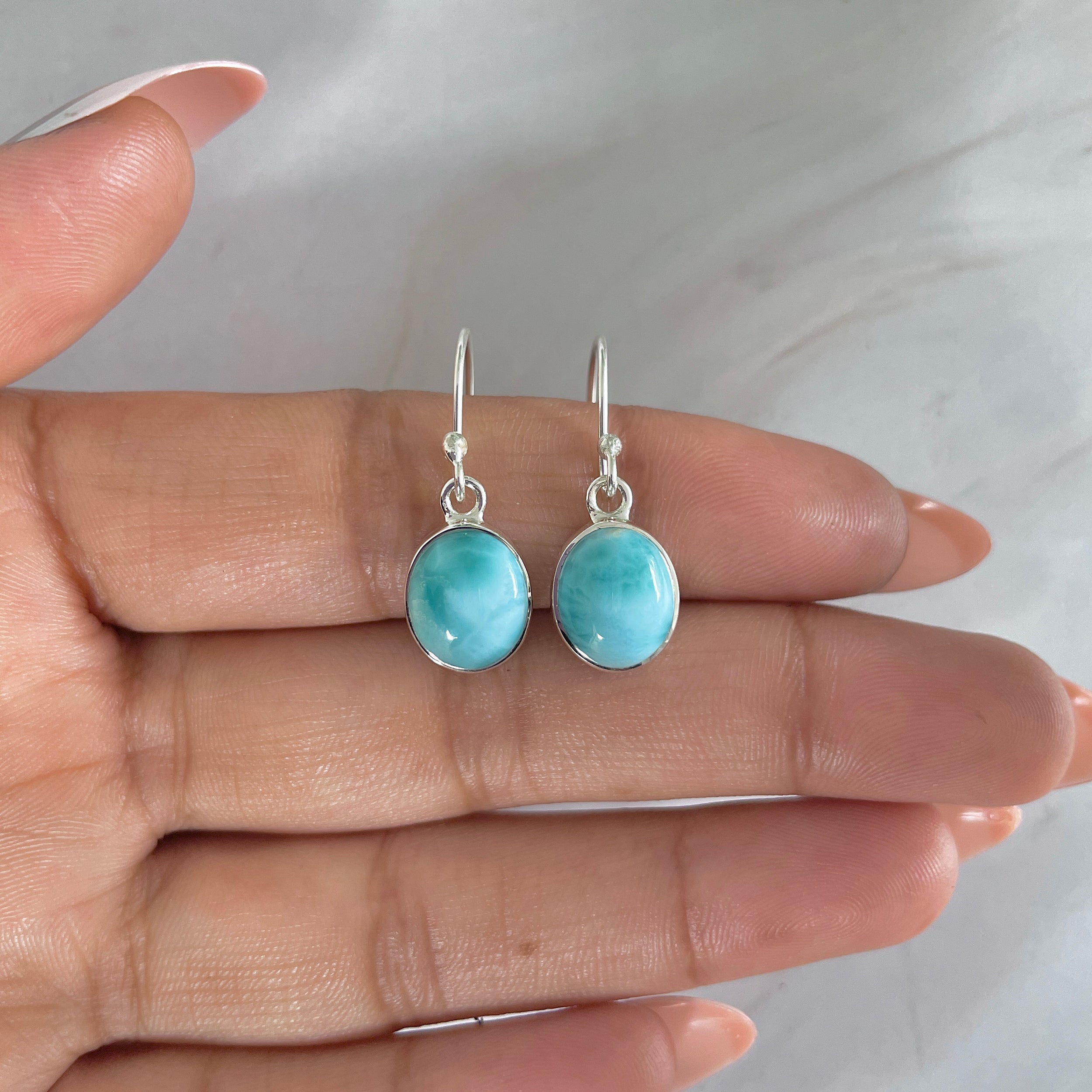 Larimar Earring-(LAR-E-1644.)