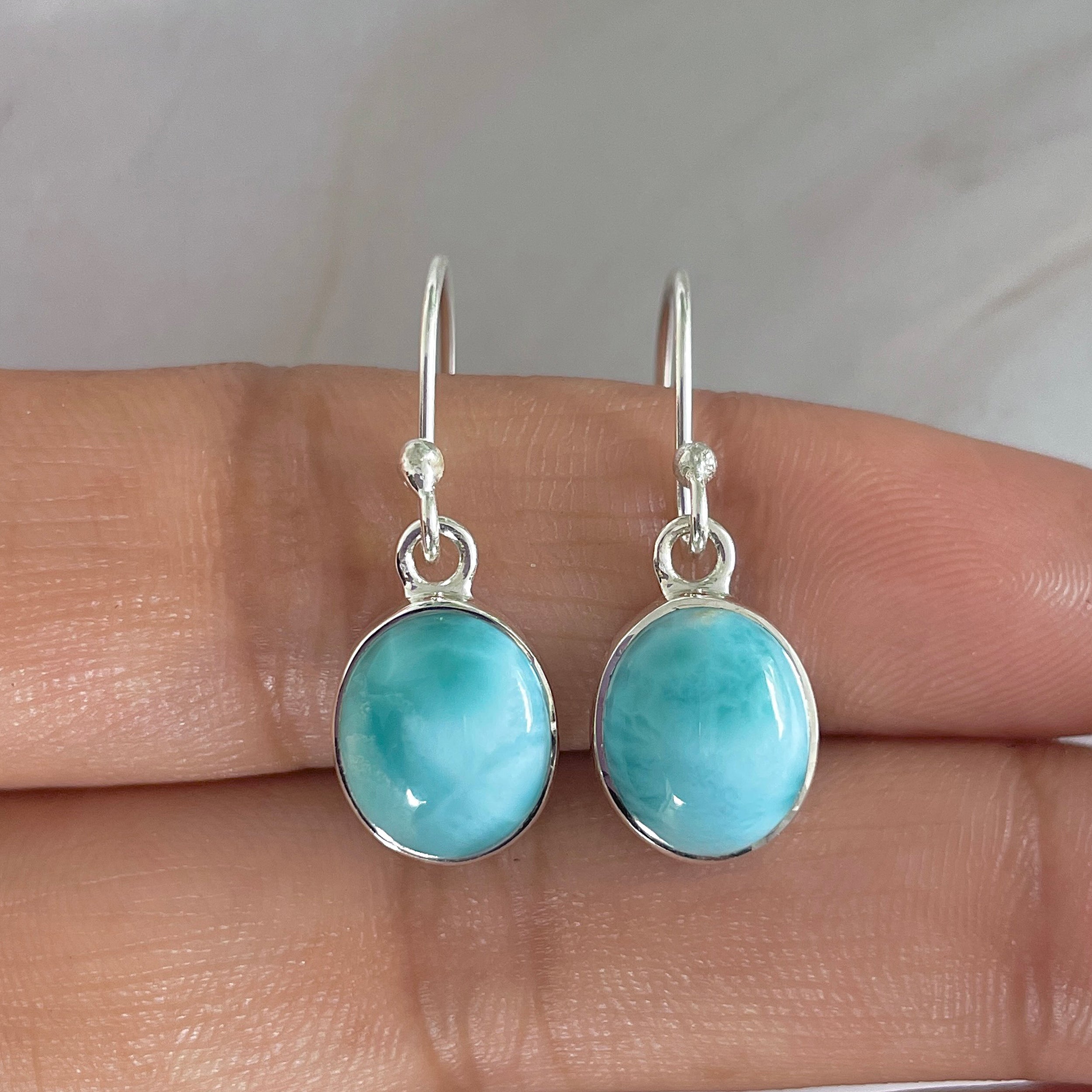 Larimar Earring-(LAR-E-1644.)