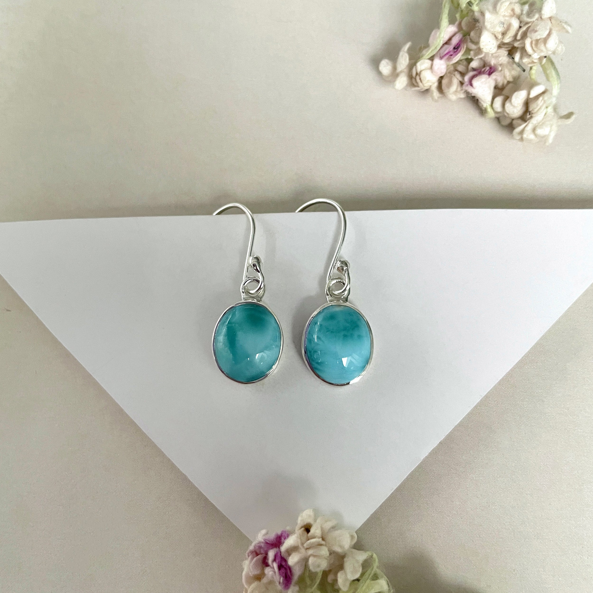 Larimar Earring-(LAR-E-1644.)