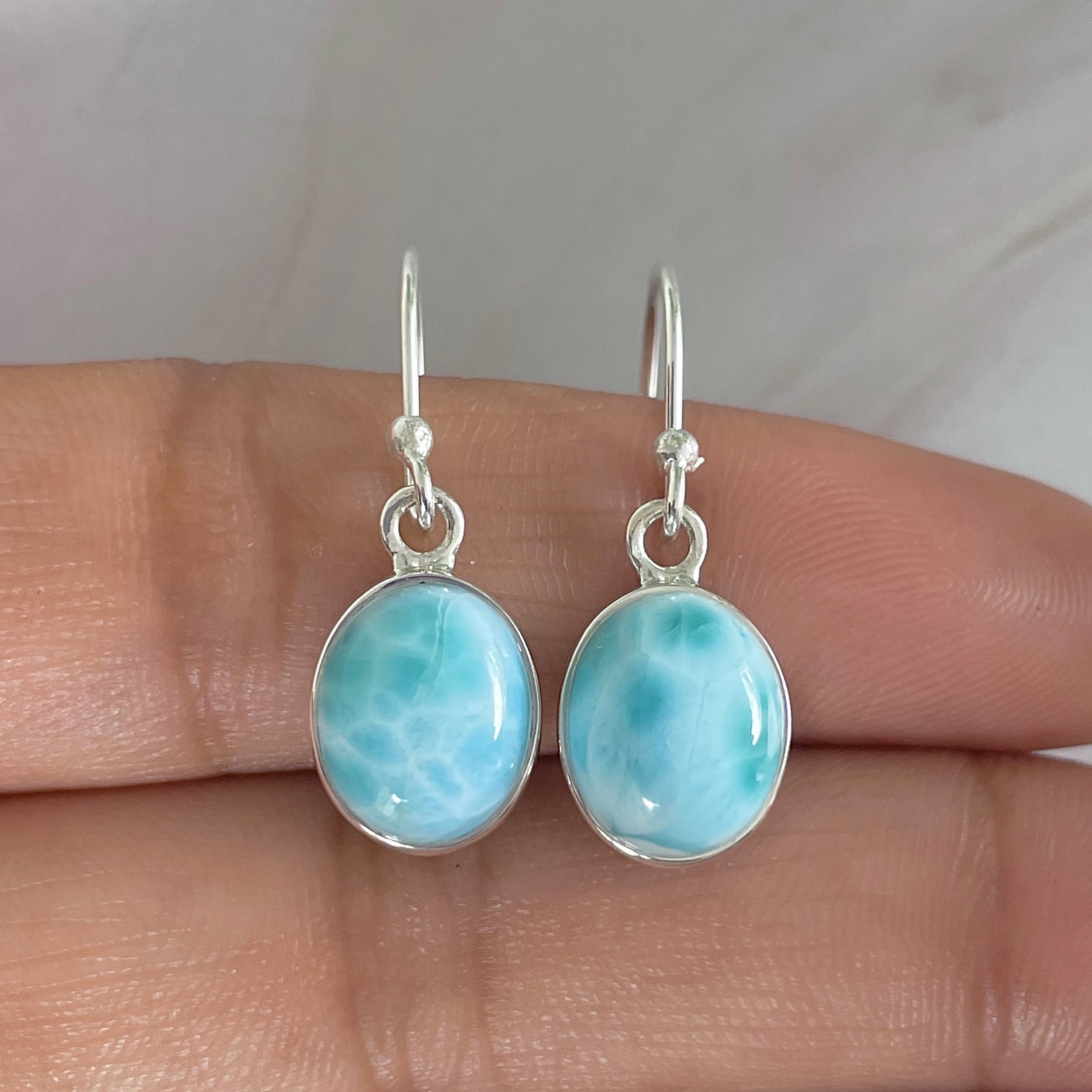 Larimar Earring-(LAR-E-1645.)